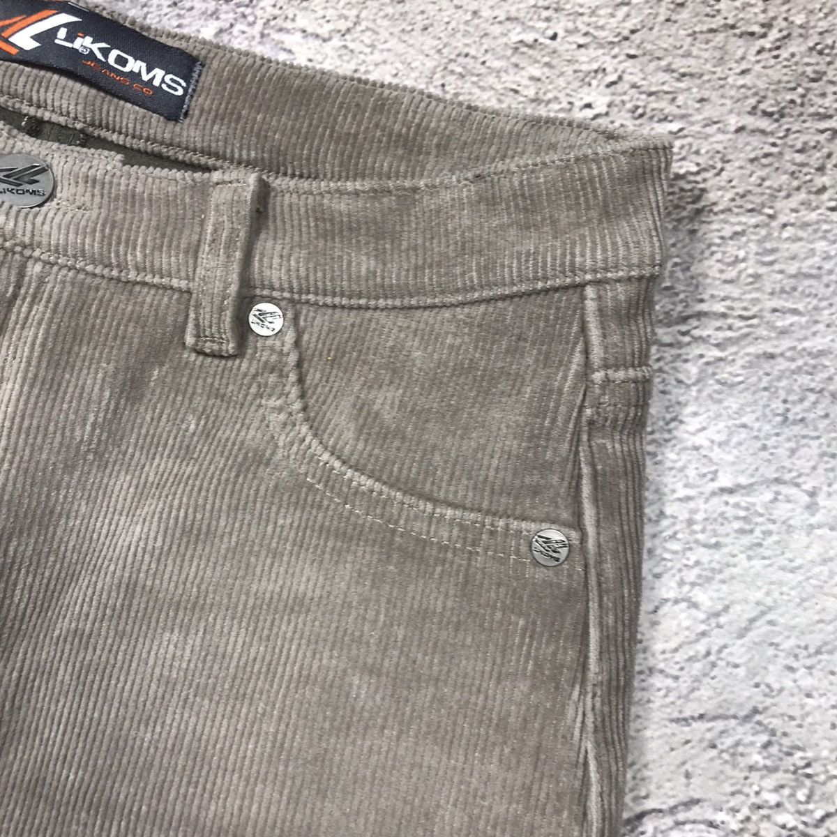Vintage Vintage 90s Flared Velvet Wide Leg Pants Washed Grey Wool 28 Size 28" / US 6 / IT 42 - 3 Thumbnail