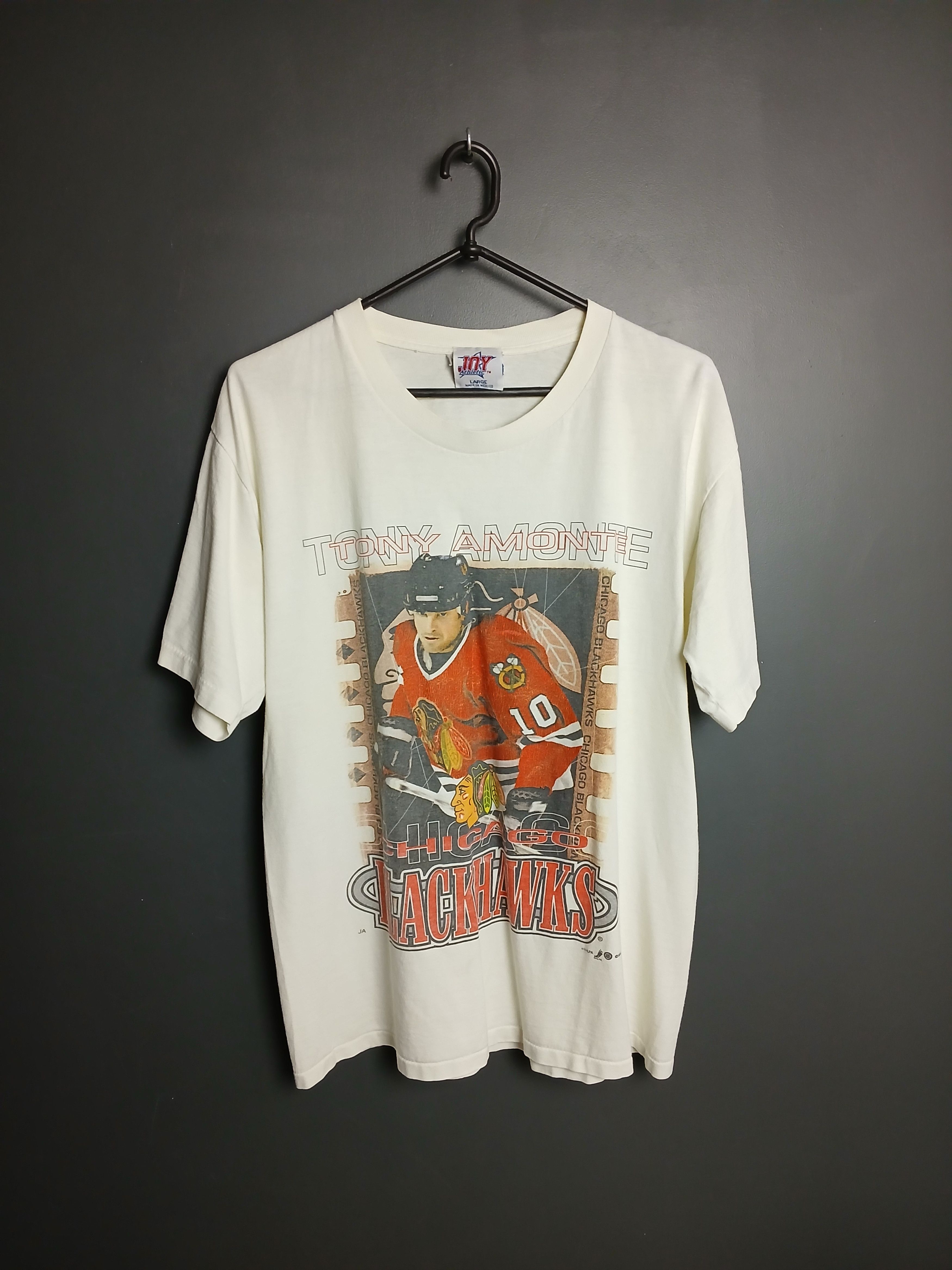 NHL × Vintage Vintage NHL Blackhawks Tony Amonte Hockey T-Shirt Size US L / EU 52-54 / 3 - 1 Thumbnail