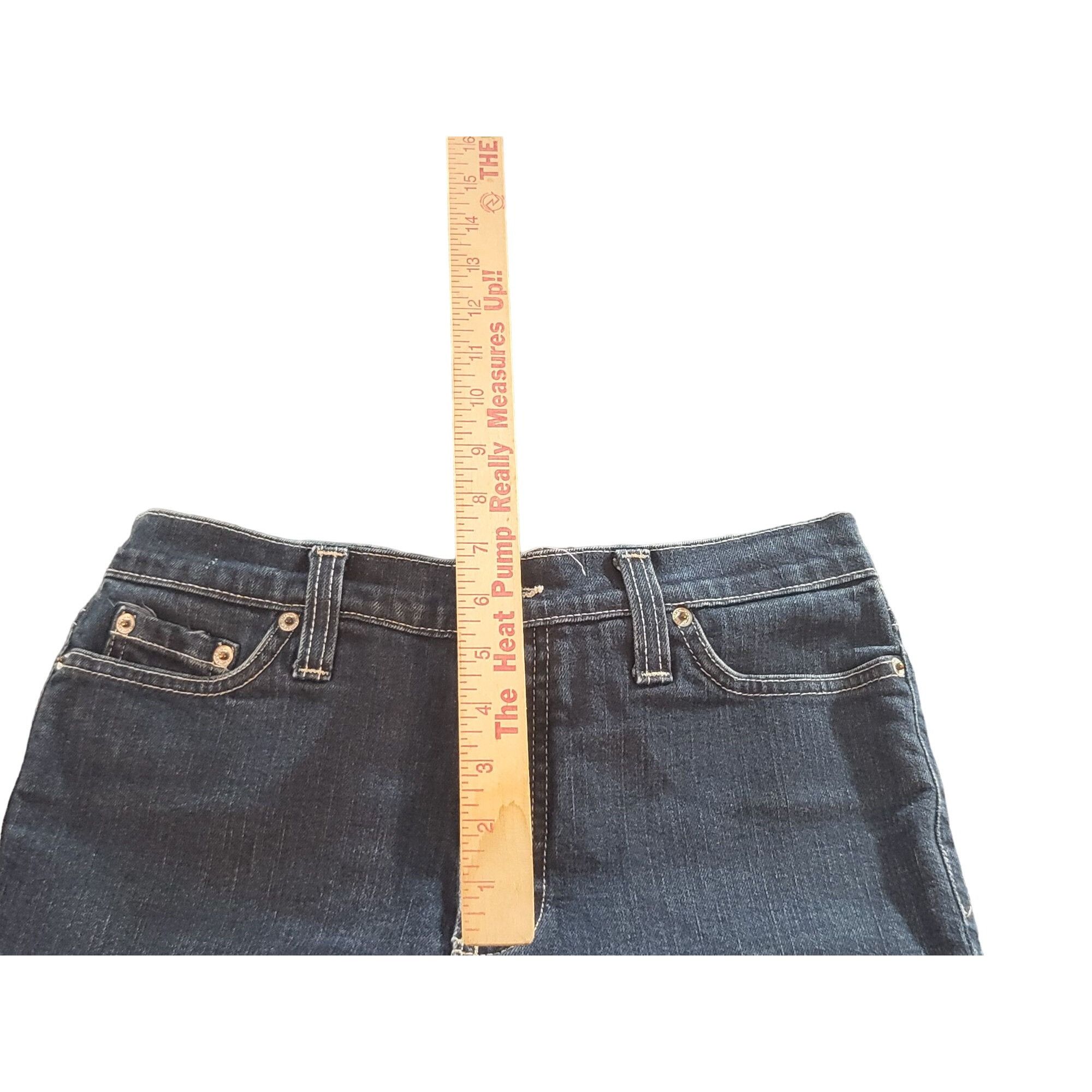 Poeme Bohemian Karen Kane Jeans Women Sz 6 Blue Denim Straight Leg Regular Size 28" / US 6 / IT 42 - 3 Thumbnail