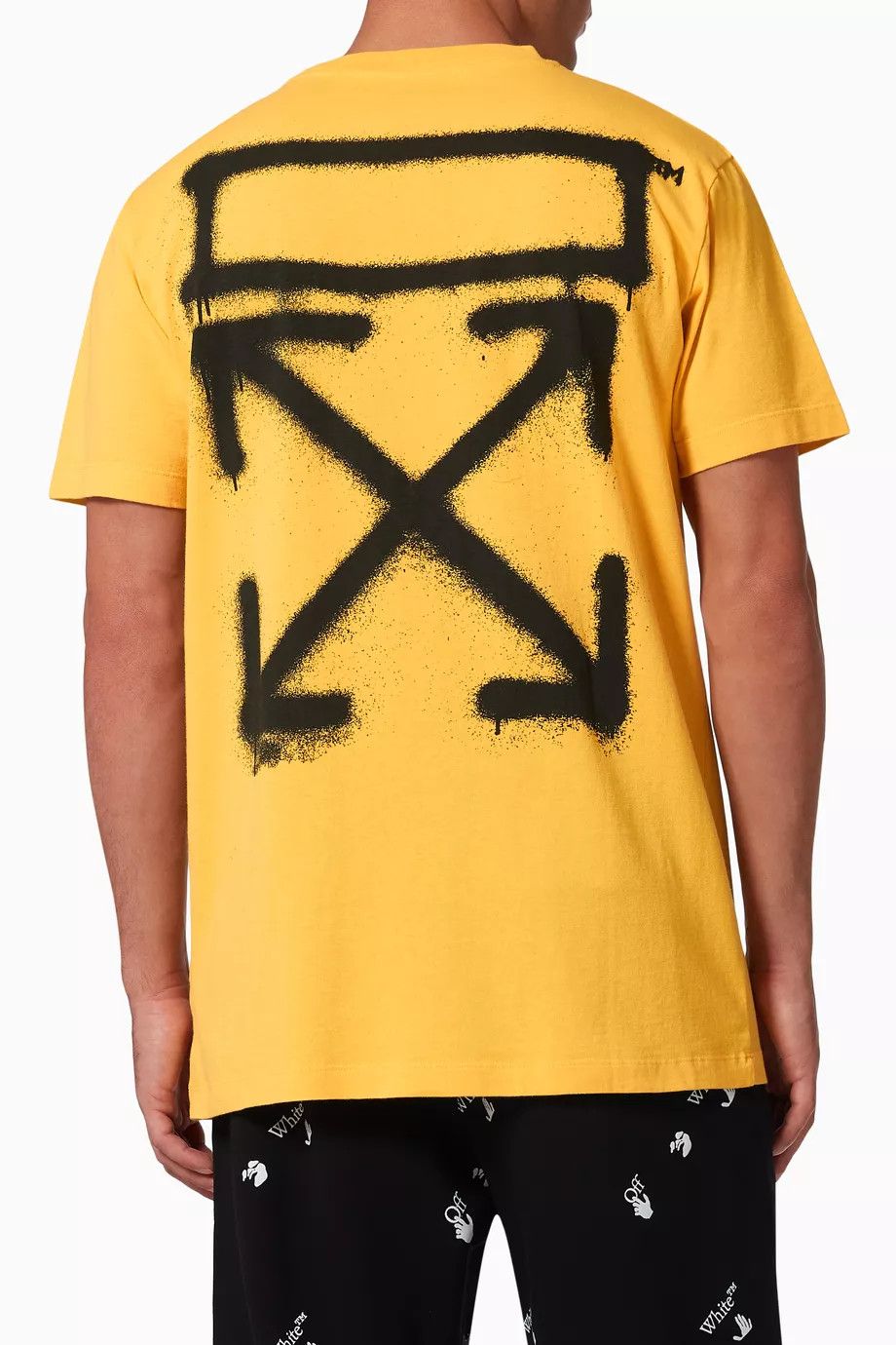 Off-White Yellow Sprayed Arrows Hand Logo T-shirt Size US S / EU 44-46 / 1 - 2 Thumbnail