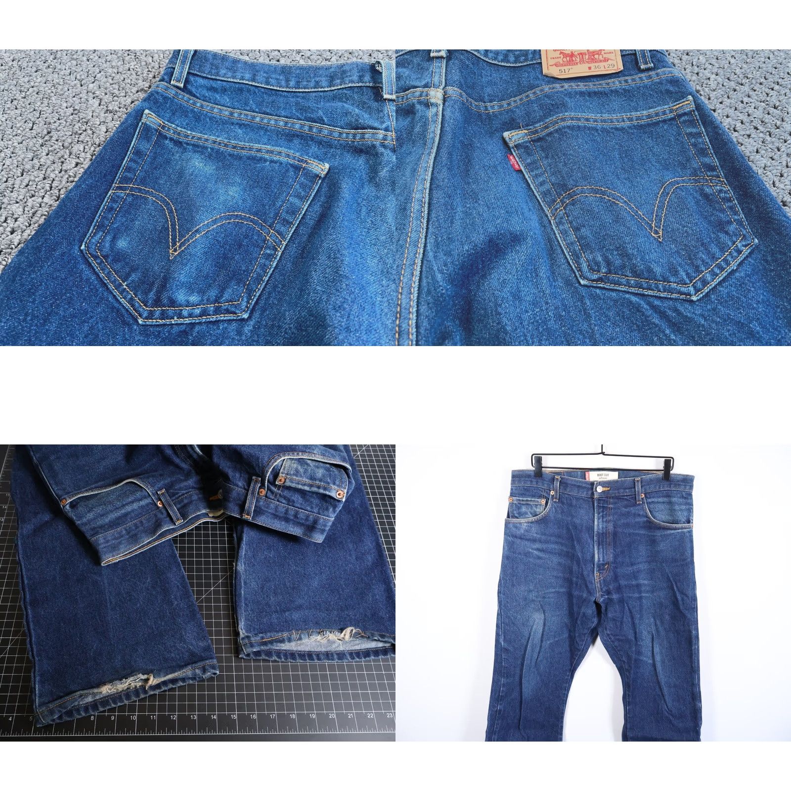 Levi's VINTAGE Levi's 517 Jeans Men's 36 x 29 Blue Denim Bootcut VTG Size US 36 / EU 52 - 9 Thumbnail