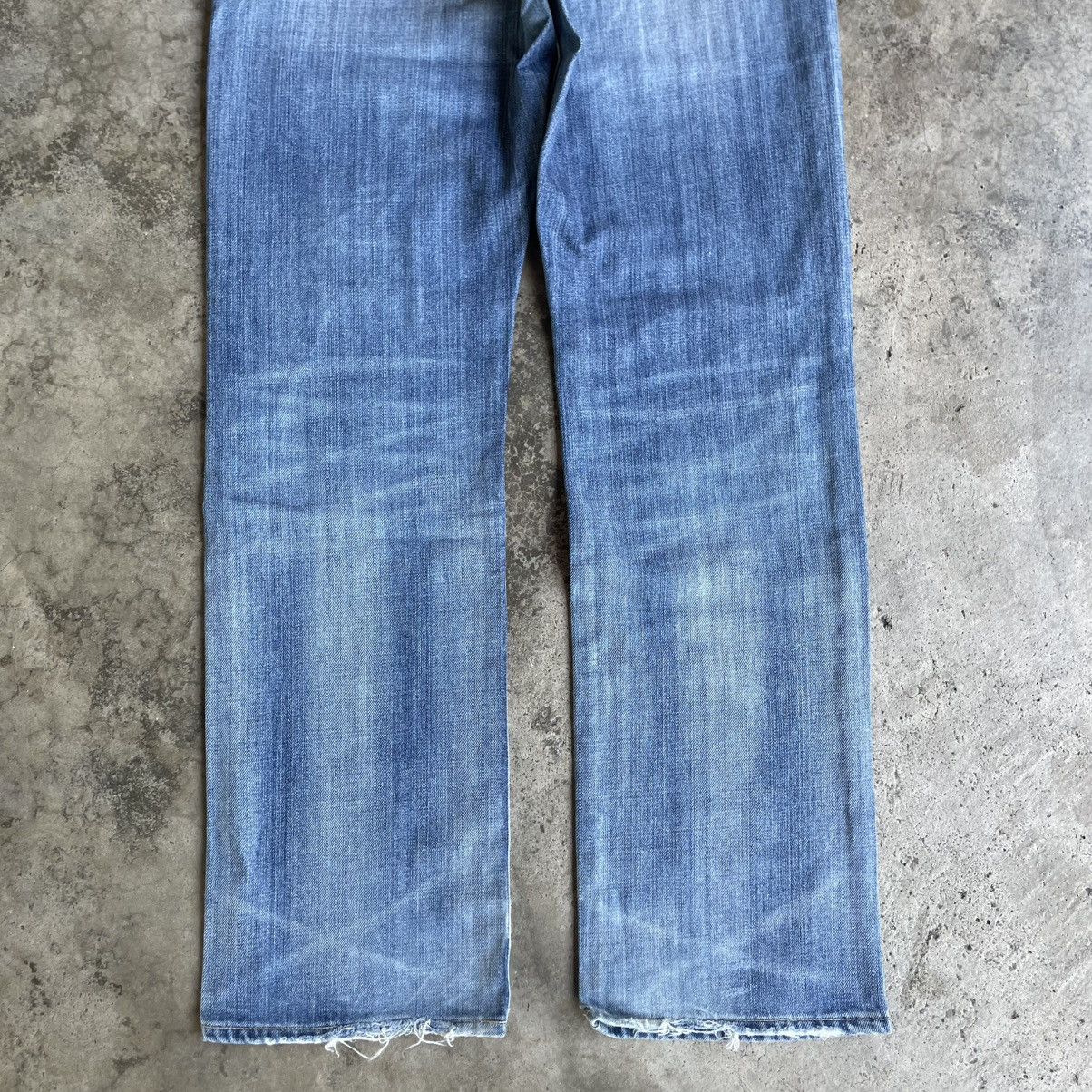 Gap 🔥Vintage Gap Stoned Washed Straight Cut Distress Denim Jeans Size US 31 - 6 Thumbnail