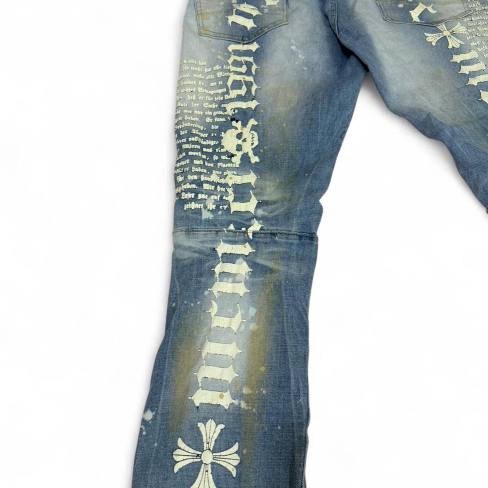 True Religion Smoke Rise Distressed blue jeans with unique design Size US 38 / EU 54 - 5 Thumbnail