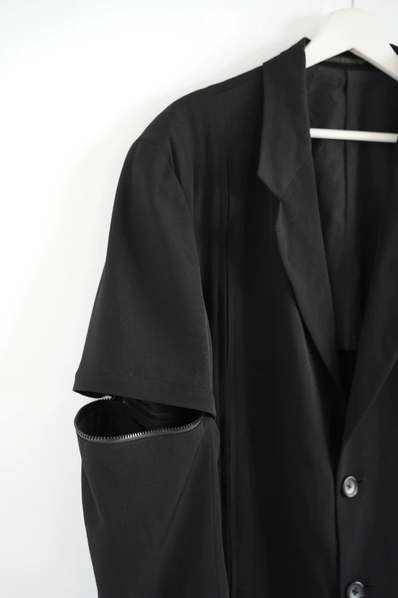 Yohji Yamamoto Yohji Yamamoto Yohji Yamamoto Black Zip Blazer Jacket Size US S / EU 44-46 / 1 - 4 Thumbnail