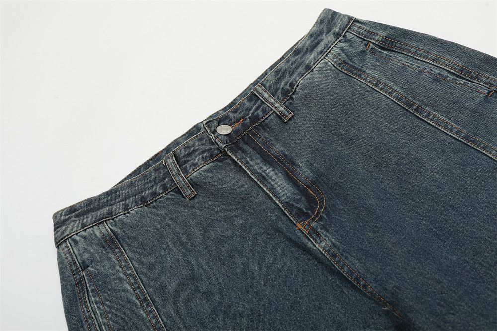 Japanese Brand × Jean American retro patchwork men's loose scimitar jeans Size US 32 / EU 48 - 4 Thumbnail