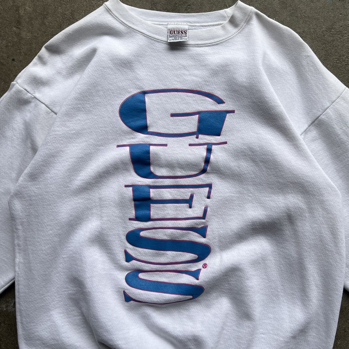 Guess × Vintage Vintage Guess Spellout Logo Crewneck Size US M / EU 48-50 / 2 - 2 Thumbnail