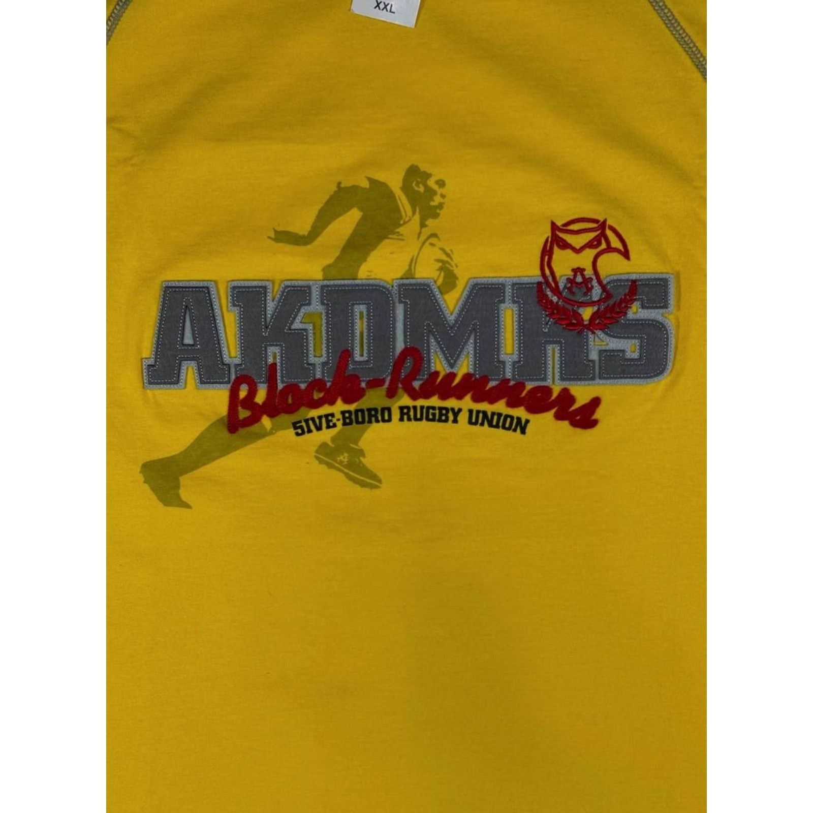 Akademiks VINTAGE Akademiks AKDMKS T-Shirt Rugby Patch Black-Yellow XXL Y2K Hip Hop Skate Men Mens Size US XXL / EU 58 / 5 - 6 Thumbnail