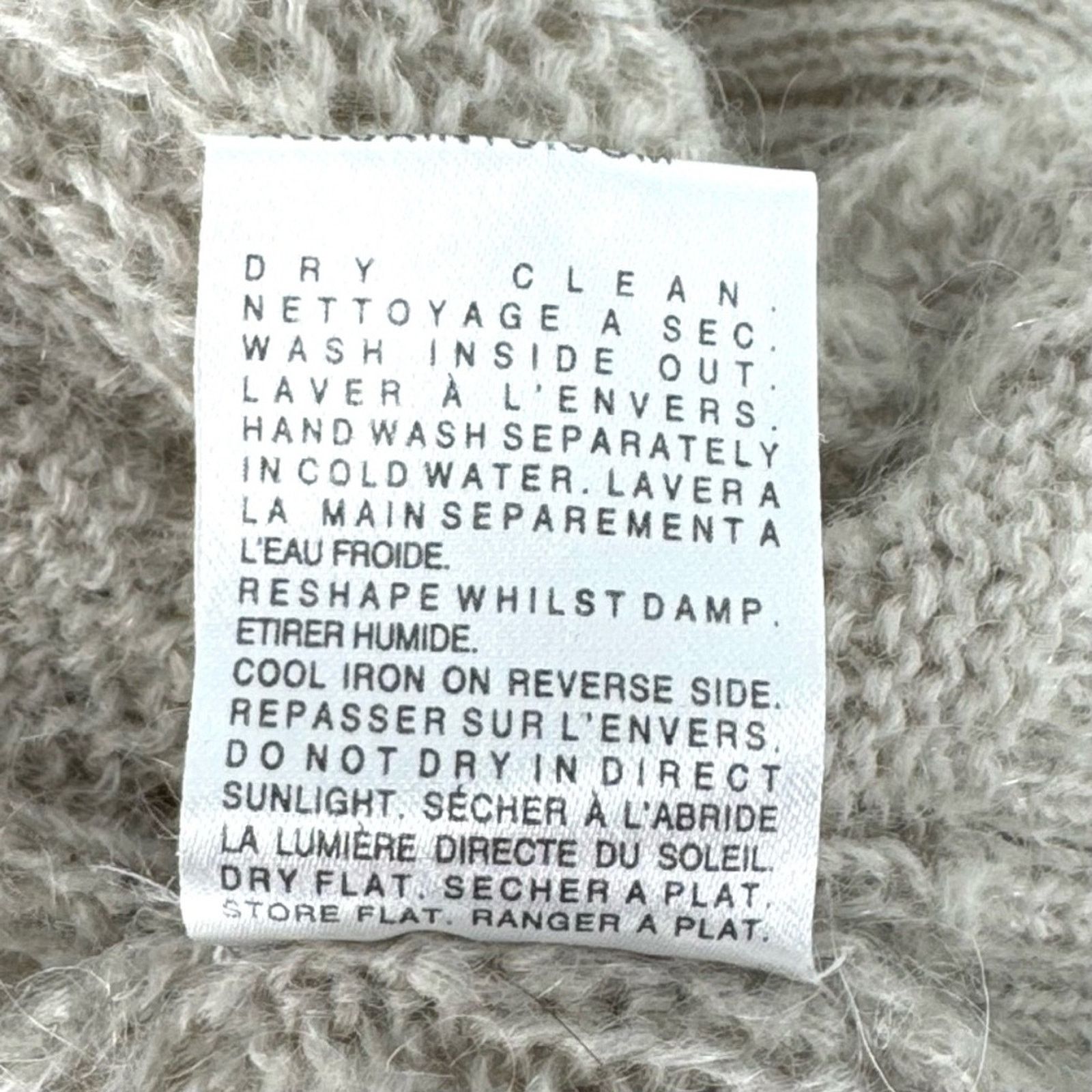 Allsaints All Saints Galaxy Flex Mohair Wool Open Cardigan Cream 8 Size M / US 6-8 / IT 42-44 - 5 Thumbnail