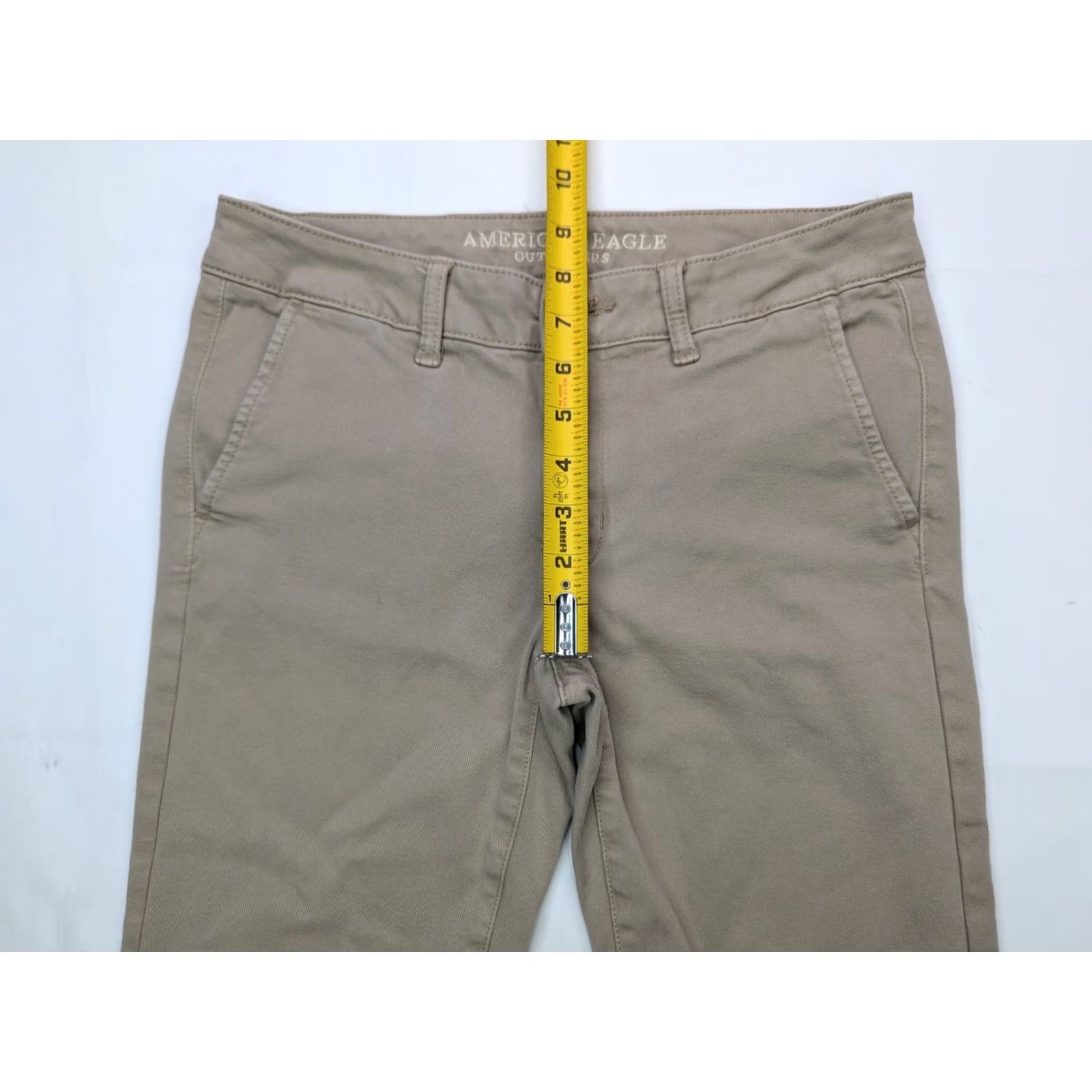 American Eagle Outfitters American Eagle Outfitters Jeans Women 6 Beige 29x31 Stretch Skinny Denim 5-Pocket mid rise 90s AEO Skinny Size 28" / US 6 / IT 42 - 6 Thumbnail