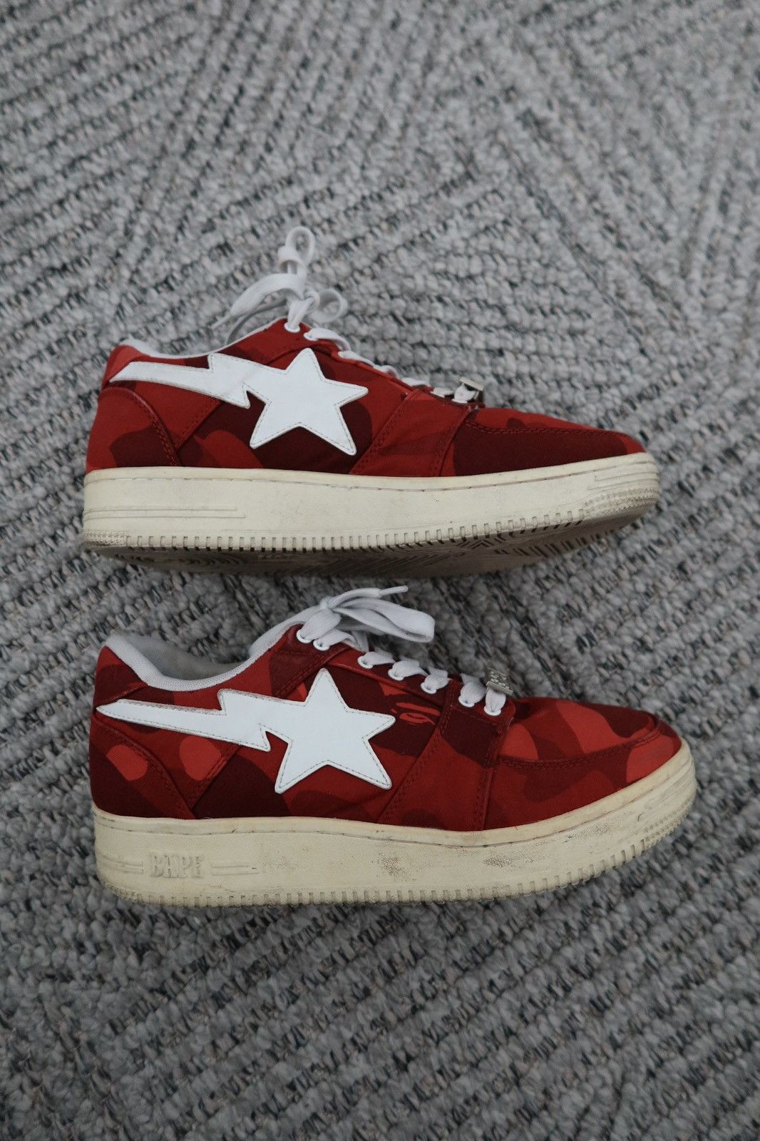 Bape Red Camo Bapestas Size US 9 / EU 42 - 3 Thumbnail