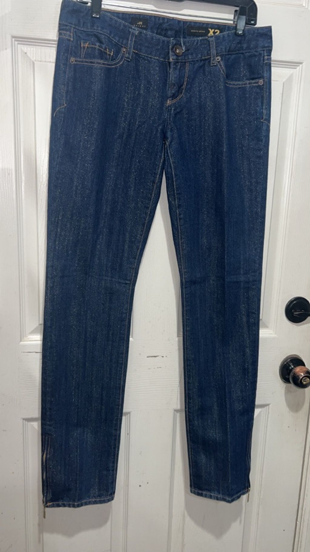 Other Women's X2 Blue Gold Skinny Jeans Size 8 Size 30" / US 8 / IT 44 - 1 Thumbnail