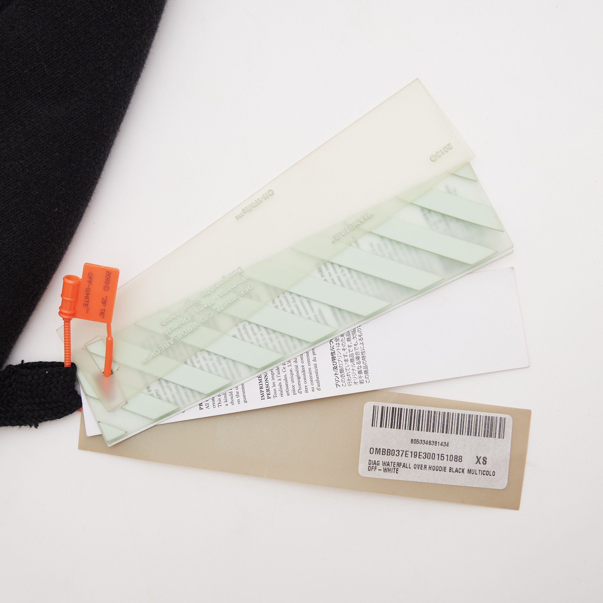Off-White OFF WHITE Diag Waterfall Hoodie BLACK Size US XS / EU 42 / 0 - 11 Thumbnail