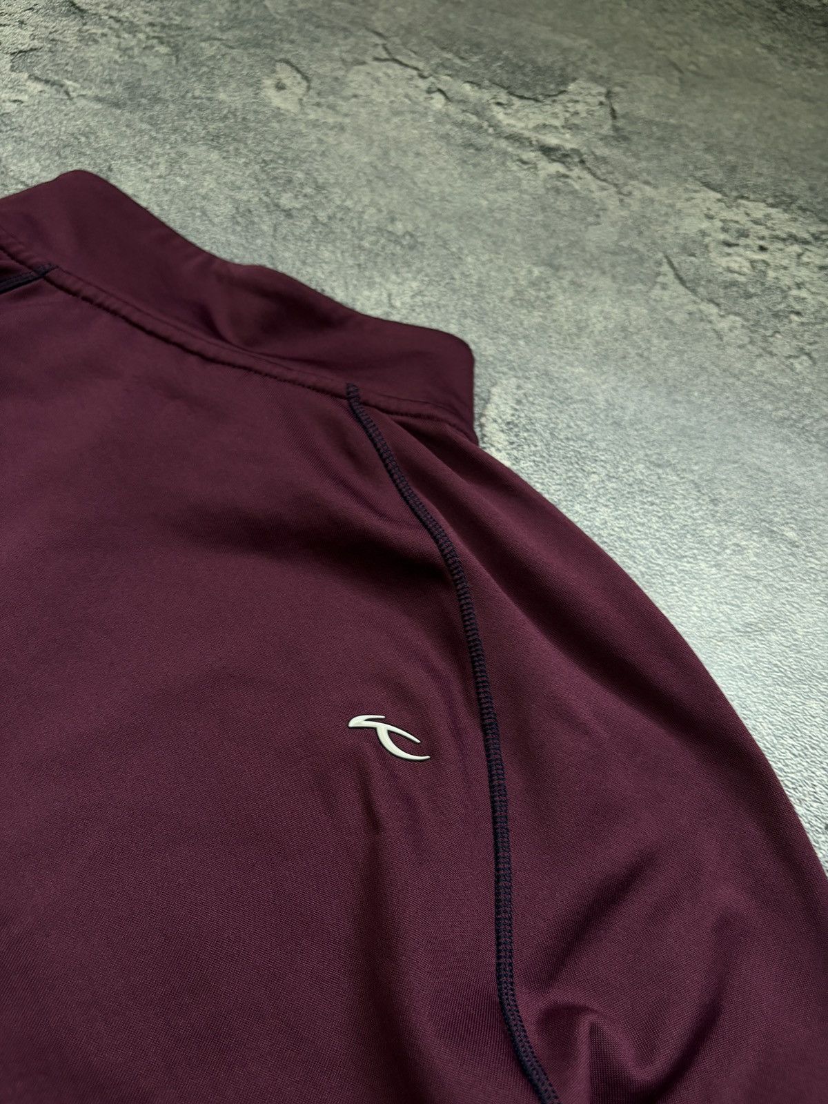 KJUS KJUS Burgundy Diamond Fleece Half-Zip Pullover Size 54 XL Size US XL / EU 56 / 4 - 9 Thumbnail