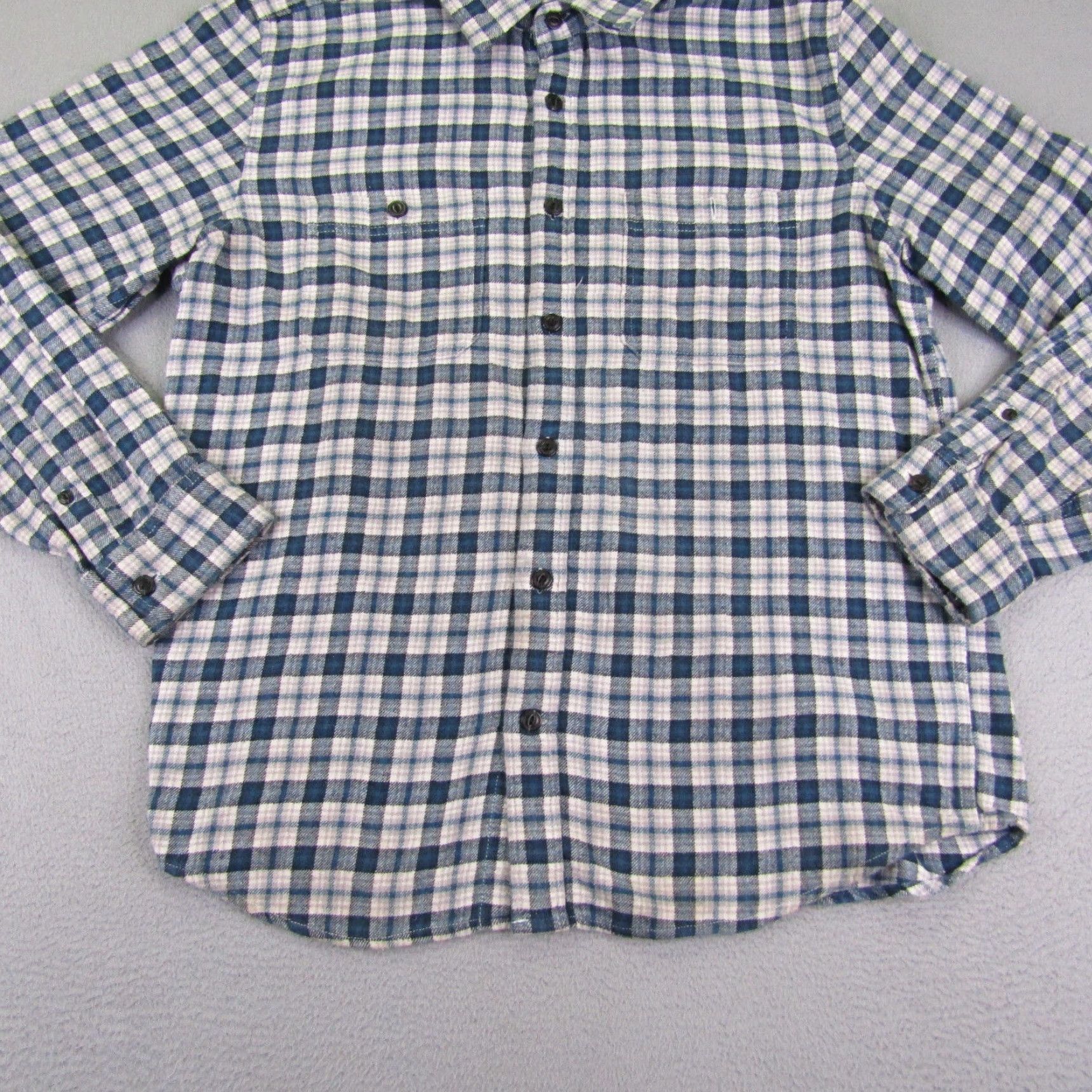 Gap VINTAGE Gap Flannel Shirt Men Medium Long Sleeve Button-Up Casual Outdoor Cotton Plaid Blue 90s Mens Size US M / EU 48-50 / 2 - 3 Thumbnail