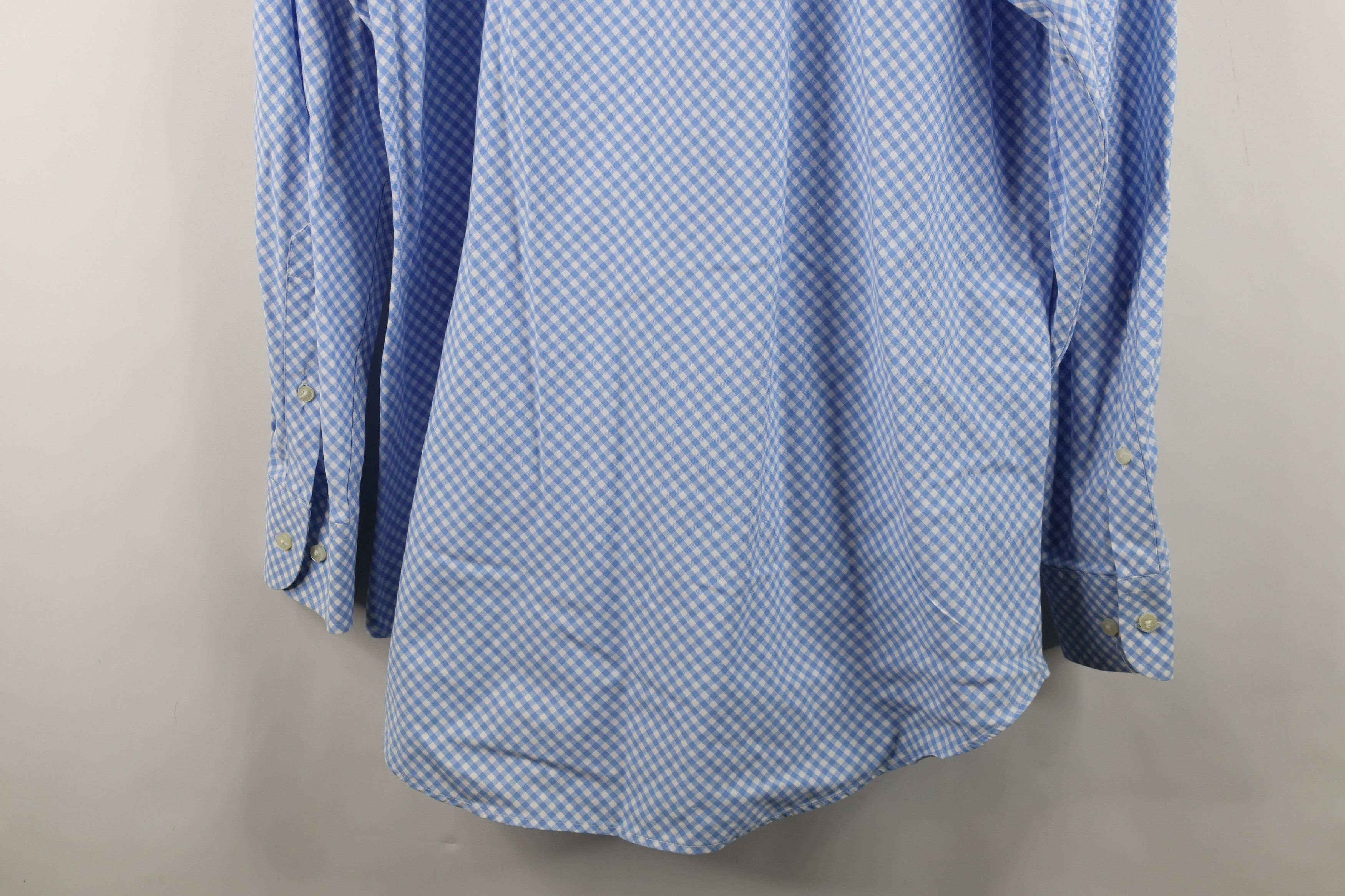 Peter Millar Peter Millar Gingham Collared Button Down Shirt Blue Cotton Size US M / EU 48-50 / 2 - 11 Thumbnail