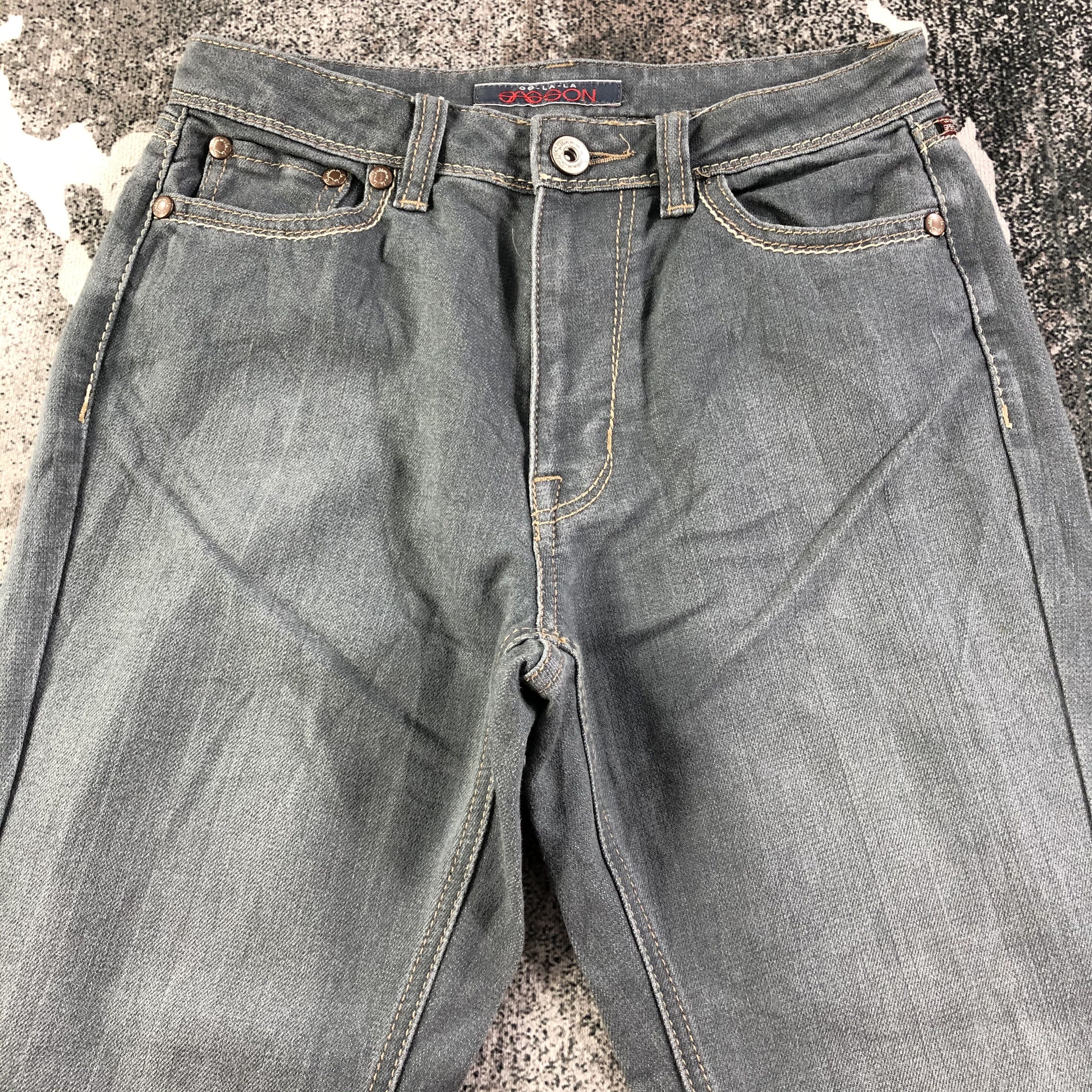 Japanese Brand OO LA LA Jeans Blue Flare Denim KJ1571 Size 29" - 3 Thumbnail