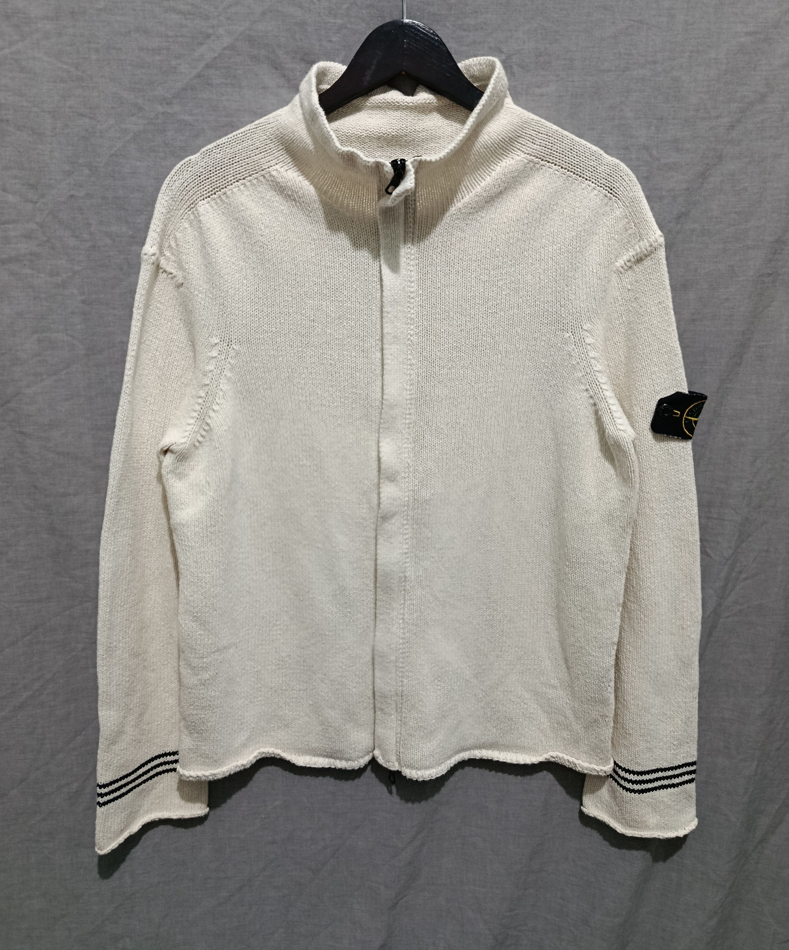 Stone island vintage zip-through knit jumper
