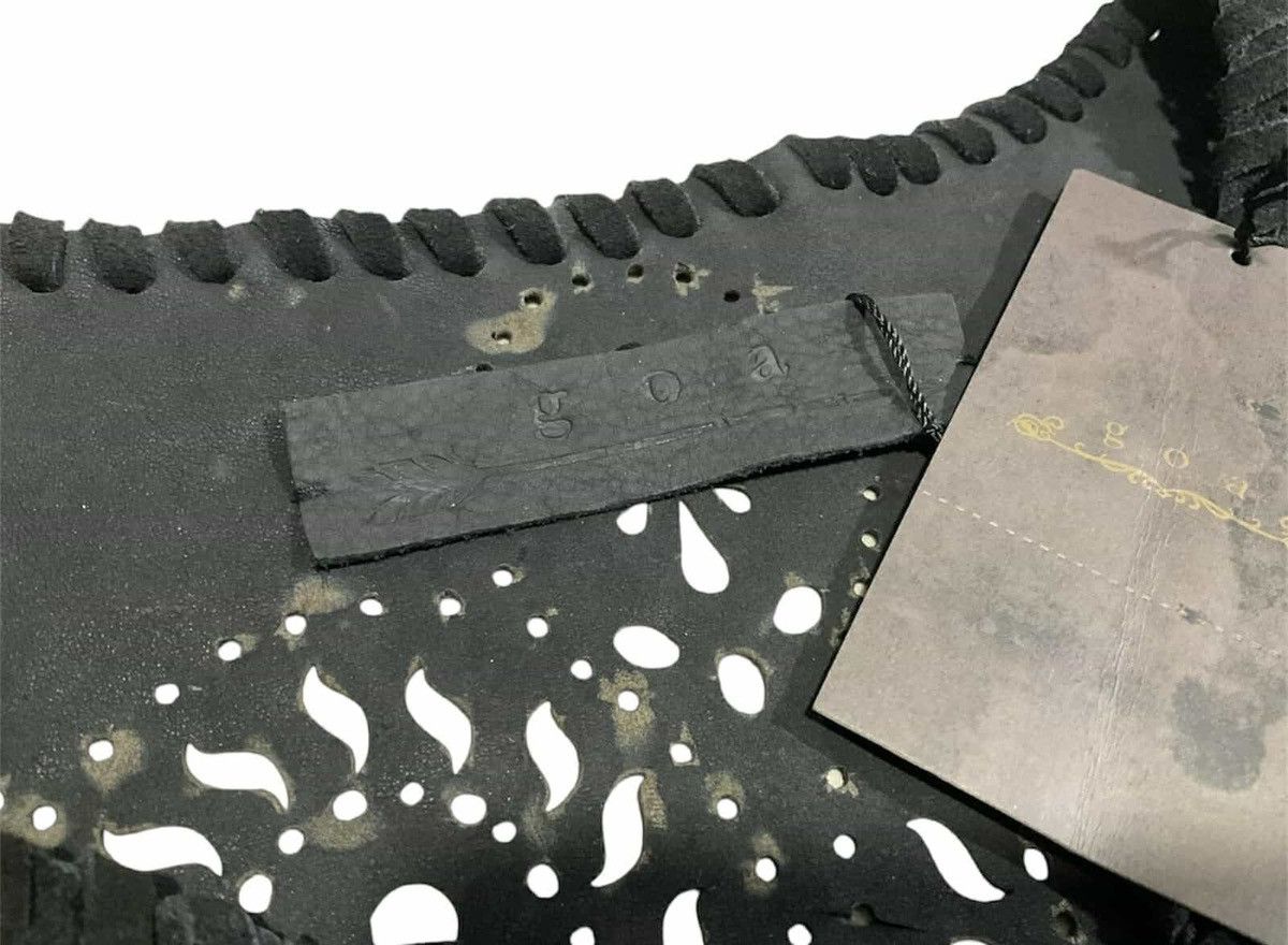 14th Addiction × Japanese Brand × Yasuyuki Ishii 🔥Rare Archived G.O.A Cowhide Leather Frayed Vest Perforated Size US M / EU 48-50 / 2 - 13 Thumbnail