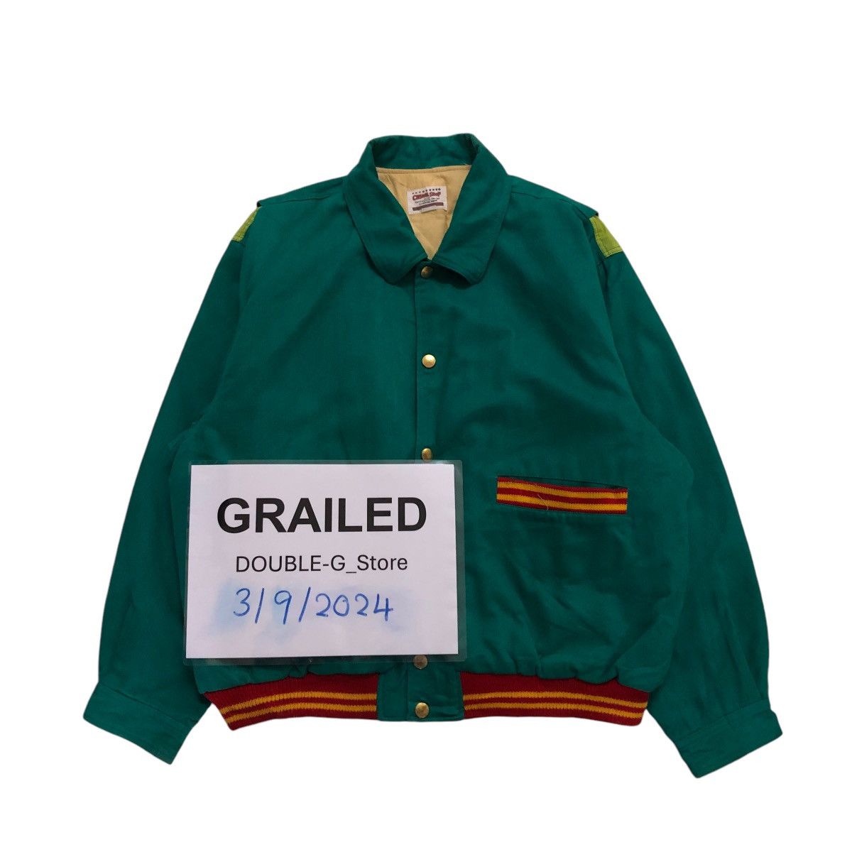 Japanese Brand 📌VINTAGE BOMBER JACKET JIRO JIRO BIG LOGO SPELL OUT Size US L / EU 52-54 / 3 - 1 Thumbnail
