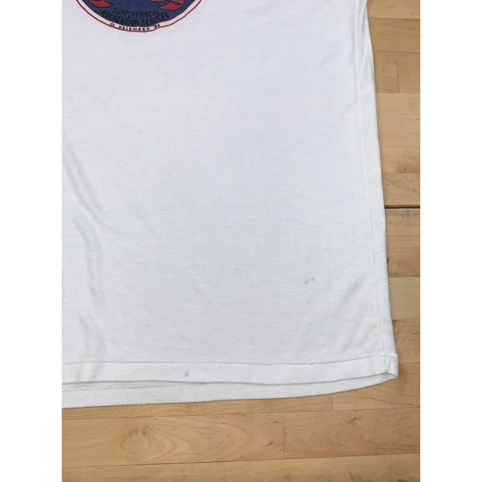 J Brand VINTAGE Neptune 80s Bicycle Shirt Mens XL White Cotton Short Sleeve Crew Neck 12160 Size US XL / EU 56 / 4 - 5 Thumbnail