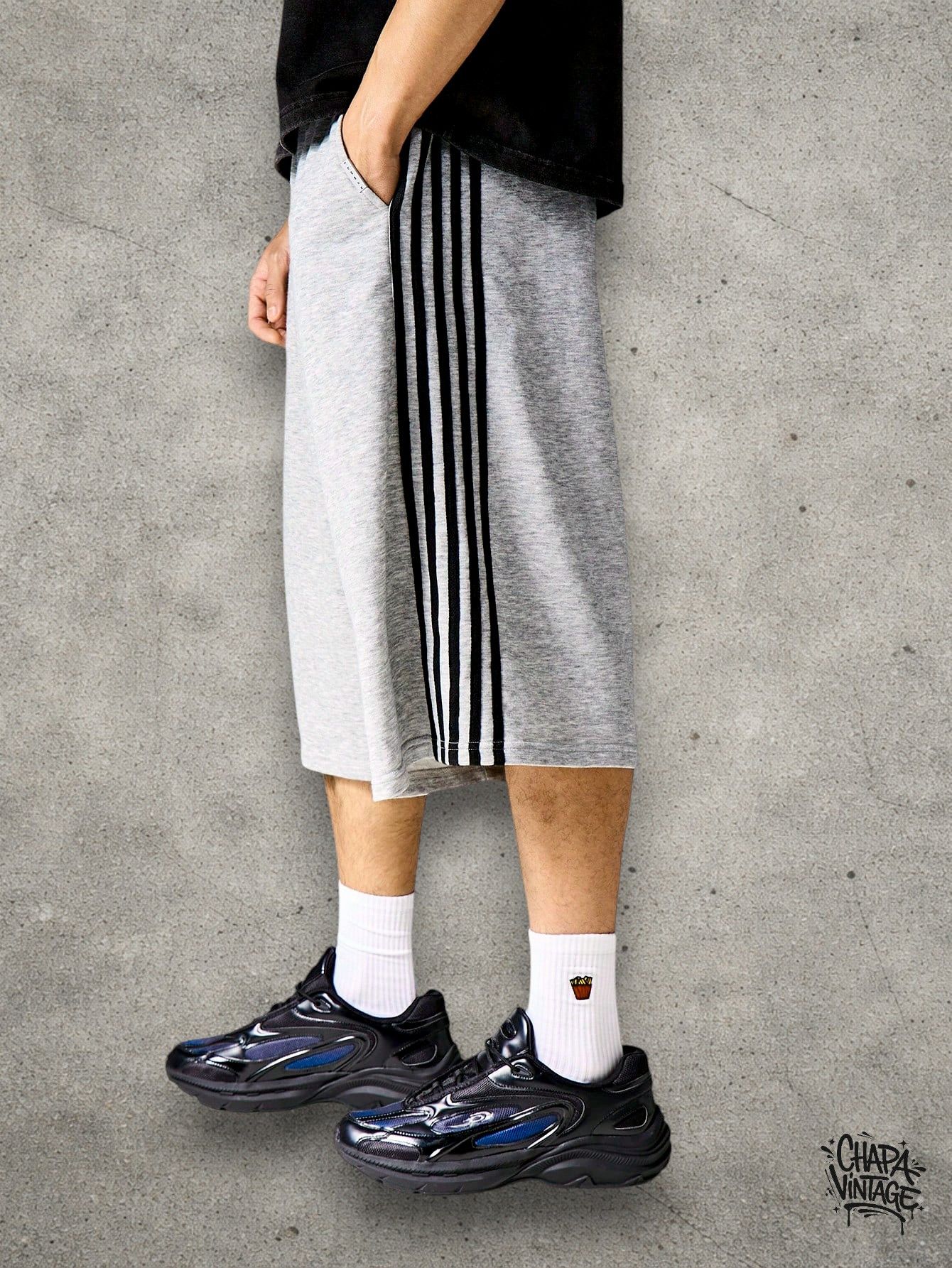 Japanese Brand Long gray shorts Size US 32 / EU 48 - 2 Thumbnail