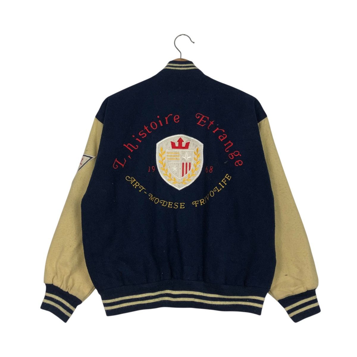 Vintage 🔥VINTAGE WOOL VARSITY JACKET WONDERSTORY ISSEY MIYAKE Size US M / EU 48-50 / 2 - 12 Thumbnail