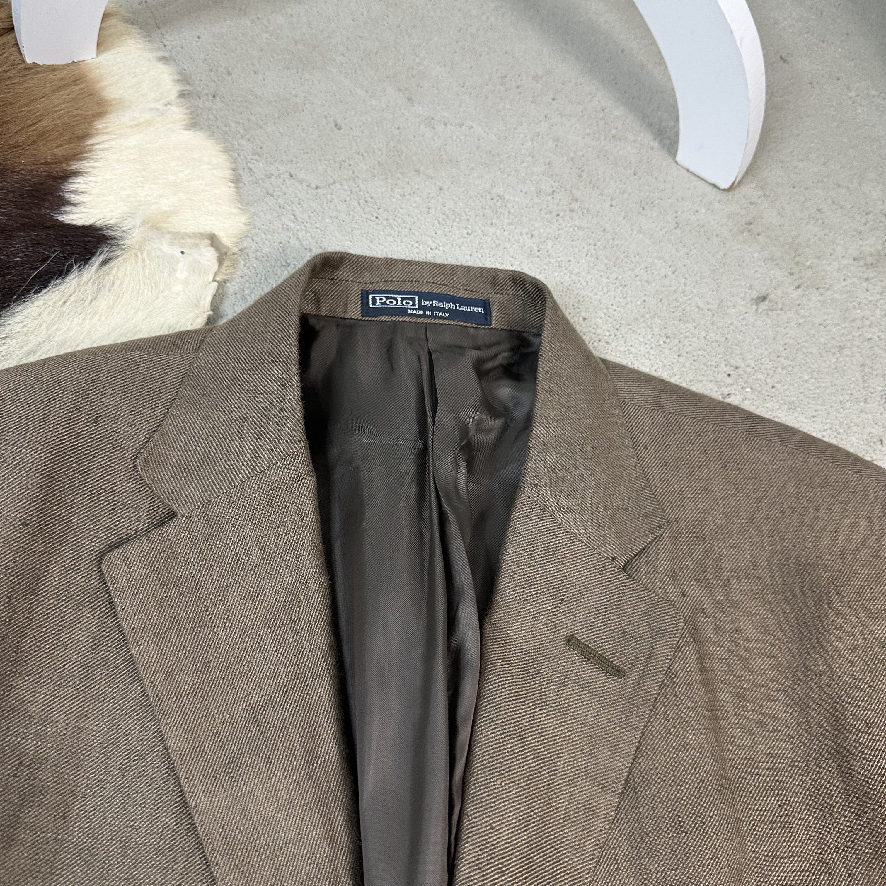 Polo Ralph Lauren × Vintage Vintage Casual Y2K Archive Polo Ralph Lauren Linen Blazer Size 50R - 2 Thumbnail