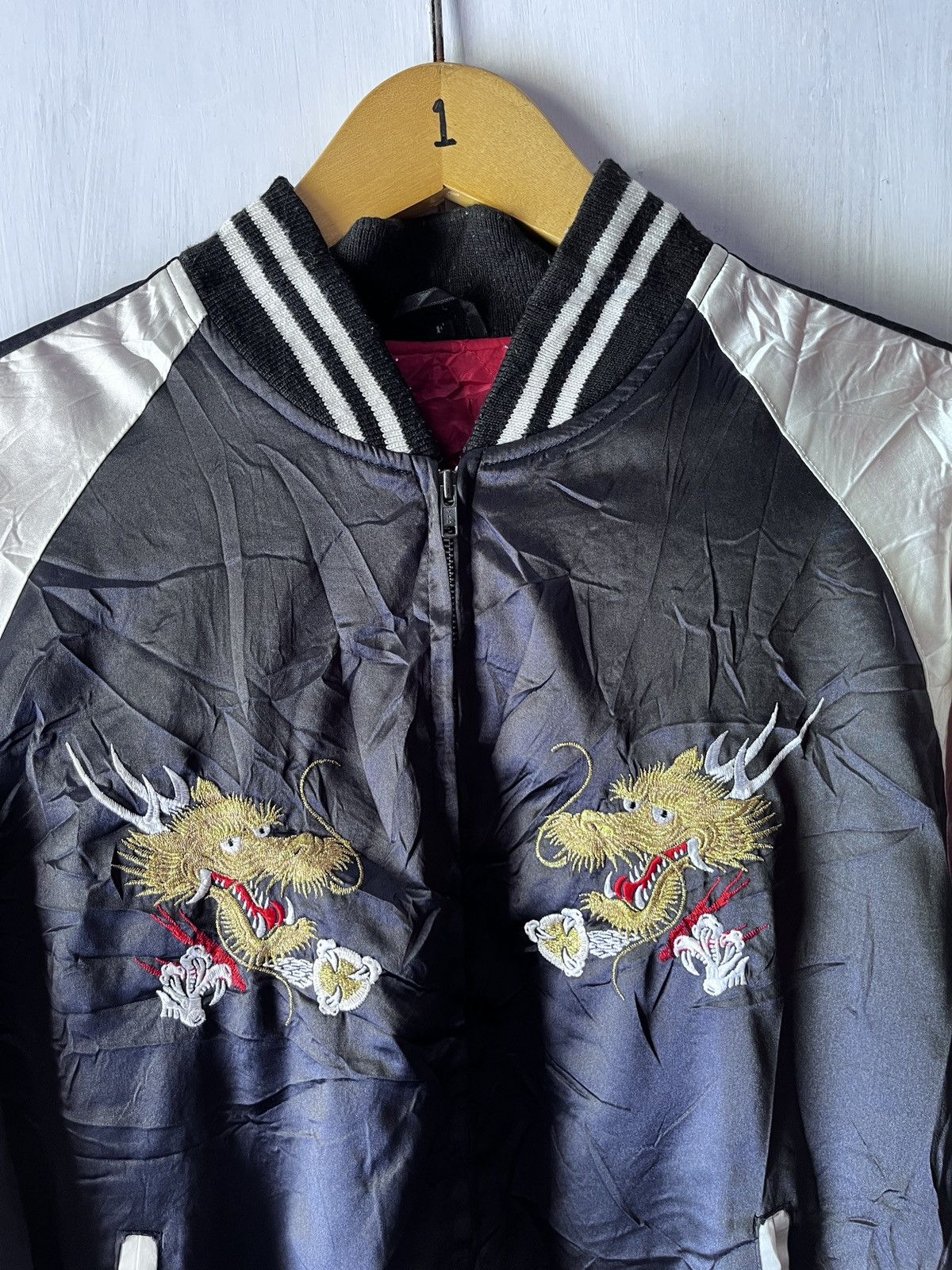 Japanese Brand JAPANESE SUKAJAN DRAGON JACKET 1990 Size US L / EU 52-54 / 3 - 4 Thumbnail