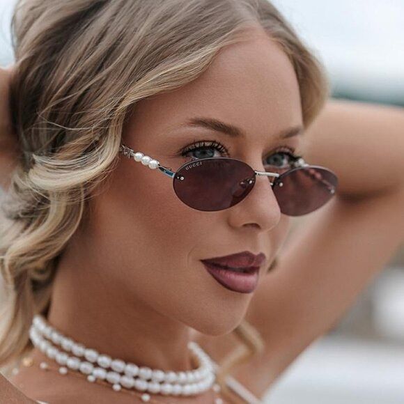 Gucci Gucci GG1922S 003 Sunglasses Endura Gold with Pearl Oval Size ONE SIZE - 2 Thumbnail