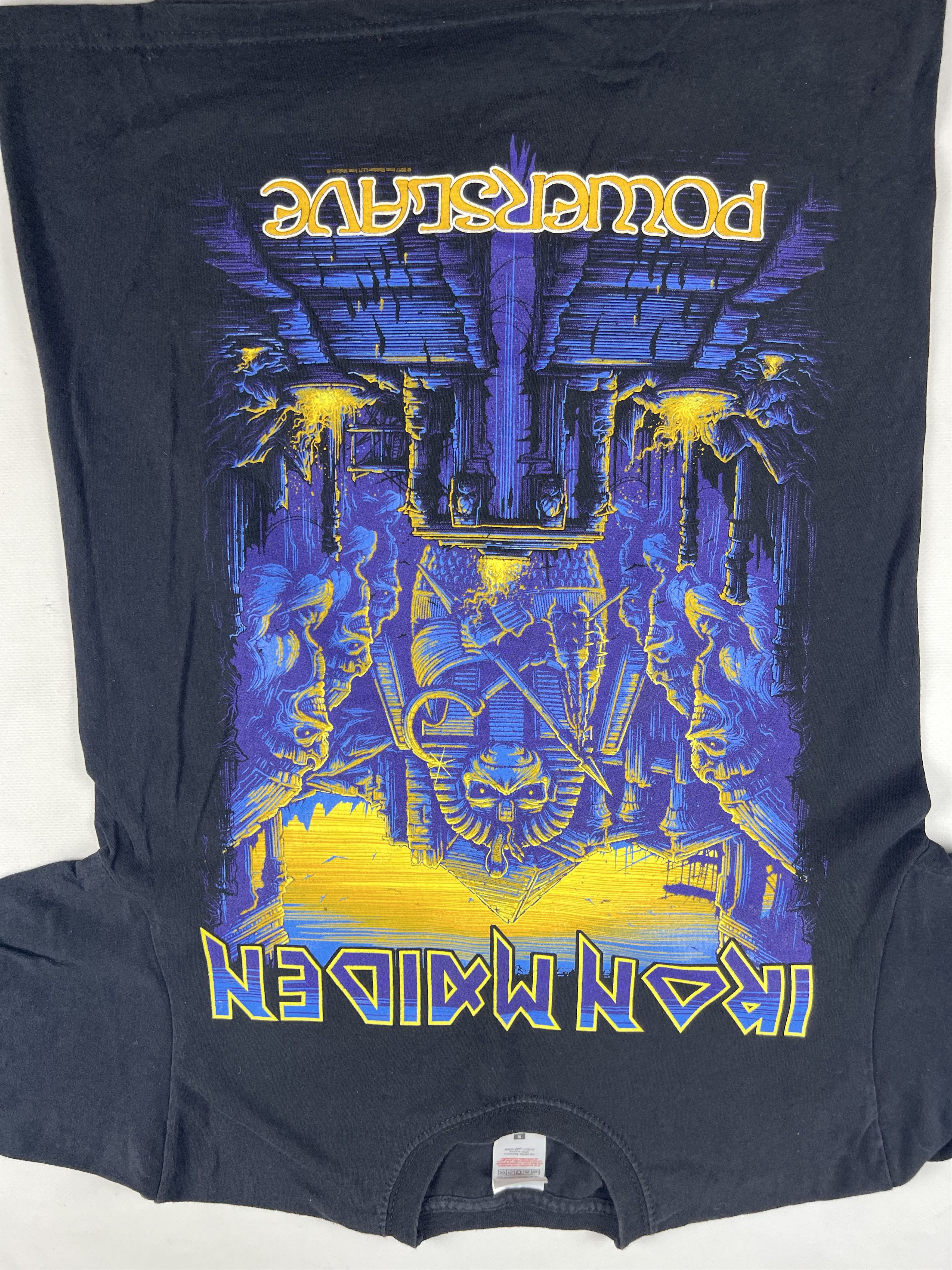Iron Maiden × Vintage Vintage Iron Maiden Power Slave Rock T-shirt 2017 Size US S / EU 44-46 / 1 - 2 Thumbnail