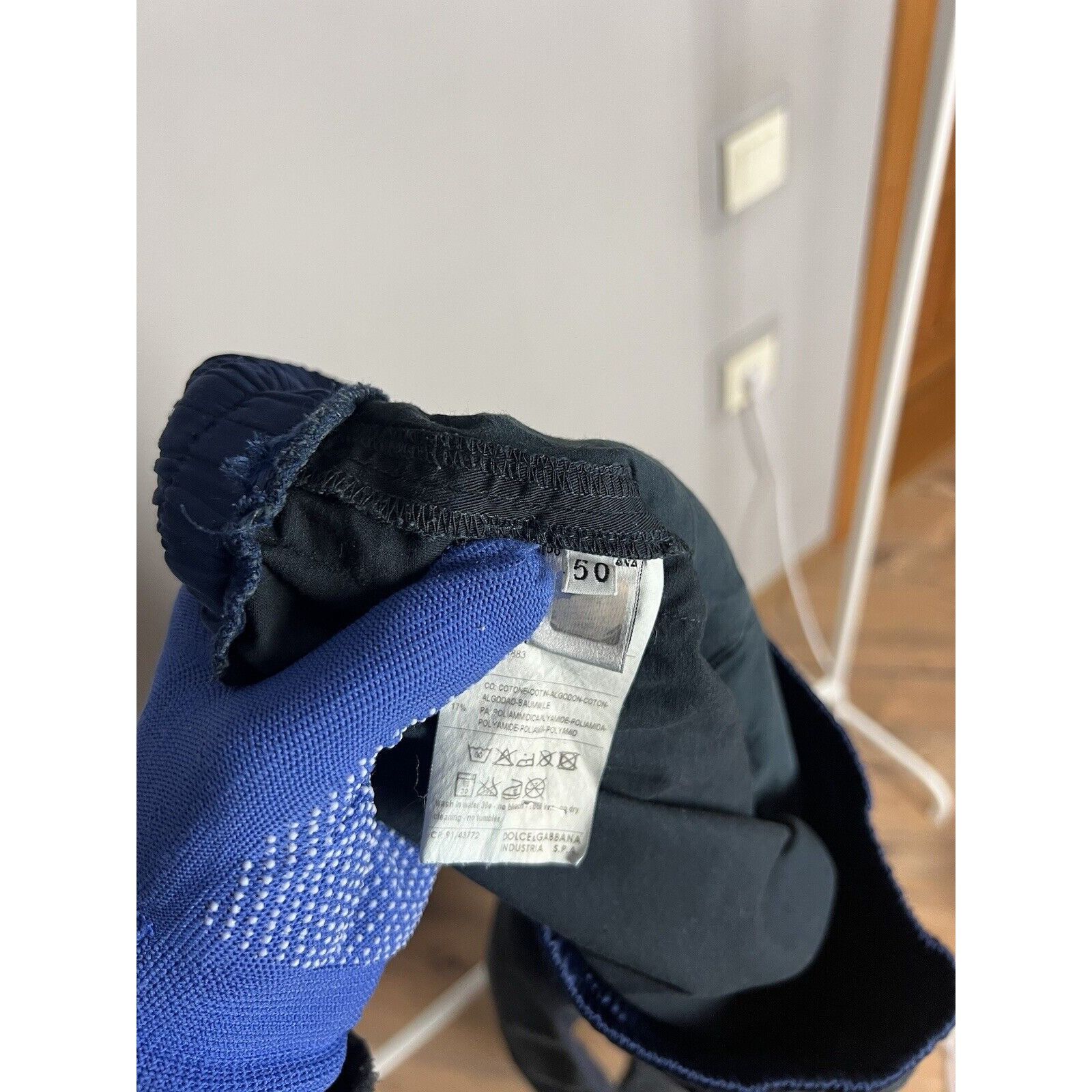 Dolce & Gabbana Dolce&gGabbana Black Navy Drawstring Pants Size 50 Size US 34 / EU 50 - 13 Thumbnail