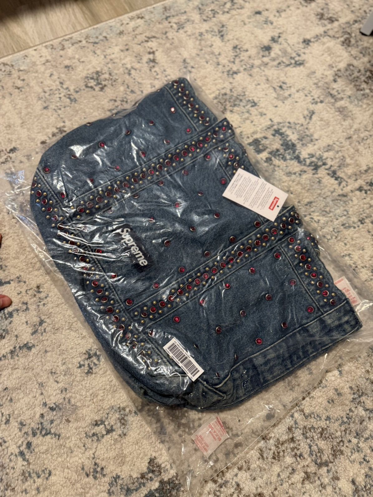 【15日まで】Supreme x b.b. Simon Denim Tote Supreme b.b. Simon Denim Tote Bag Black - SS25 - US