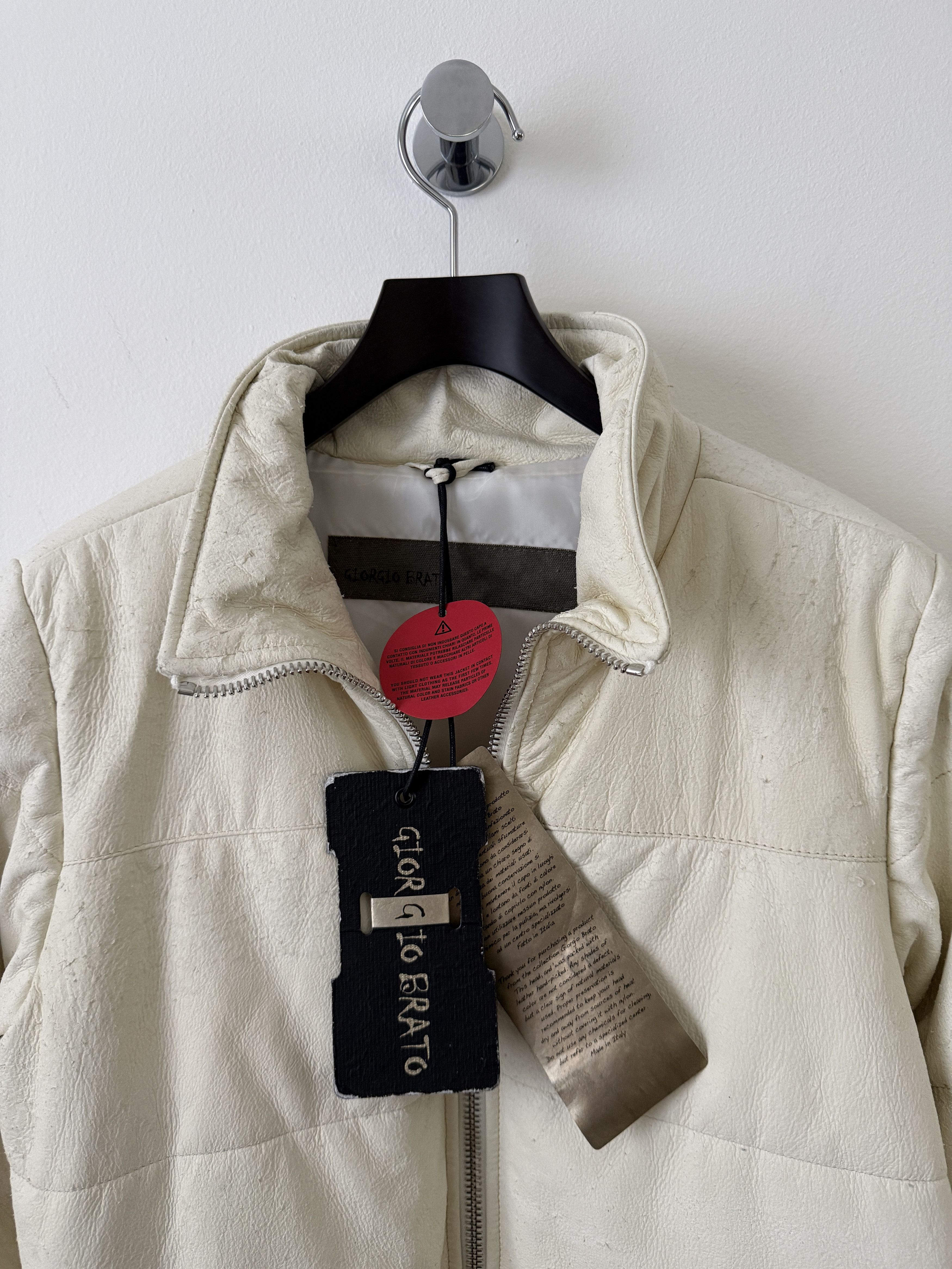 Giorgio Brato Leather Puffer Jacket Size M / US 6-8 / IT 42-44 - 11 Thumbnail