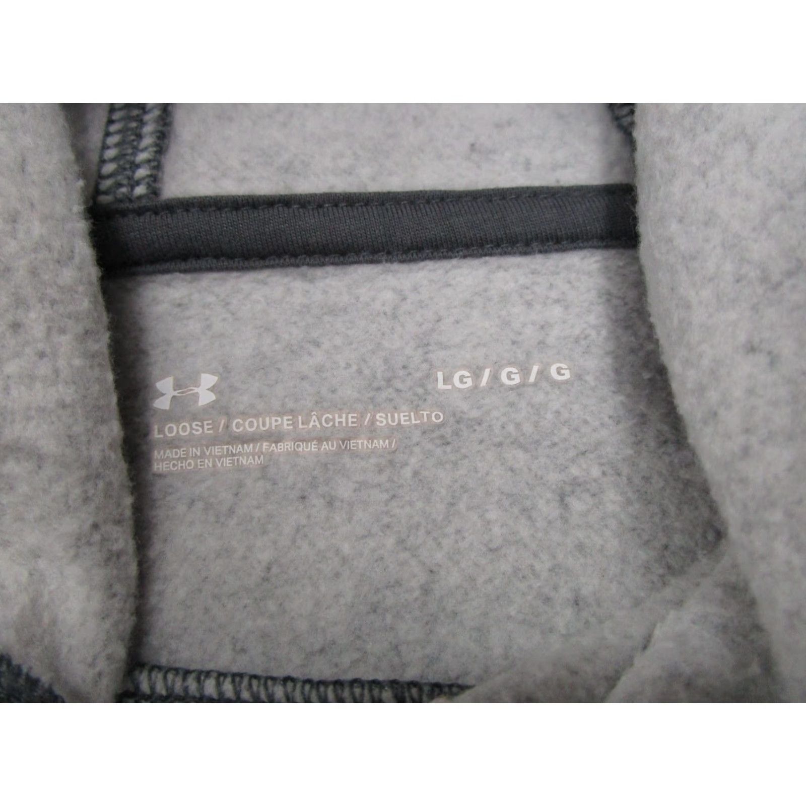 Under Armour Under Armour Rival Fleece Logo Raglan Sleeve Gray Hoodie Blue Size L Women's Size L / US 10 / IT 46 - 3 Thumbnail