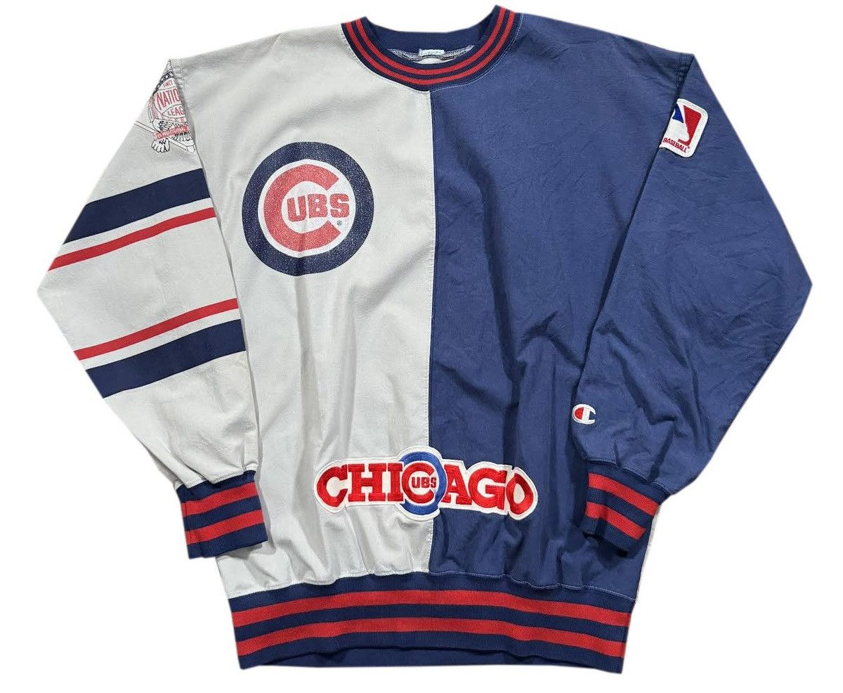 Champion Vintage Champion Chicago Cubs Split Crewneck (Size L) Size US L / EU 52-54 / 3 - 1 Thumbnail
