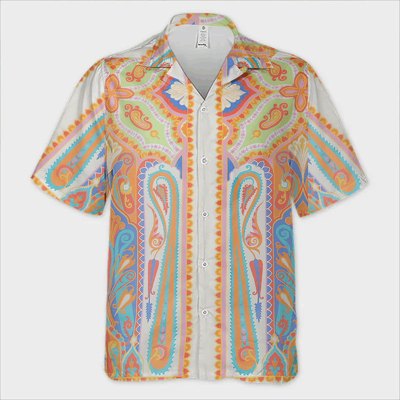 The Unbranded Brand Printed Cotton Bowling Shirt | Classic Cut, Modern Print Size US M / EU 48-50 / 2 - 1 Thumbnail