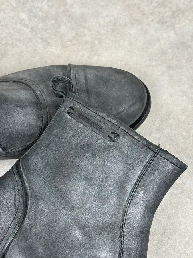 Diesel Diesel Grey Mid-Calf Leather Boots Size US 9 / EU 42 - 14 Thumbnail