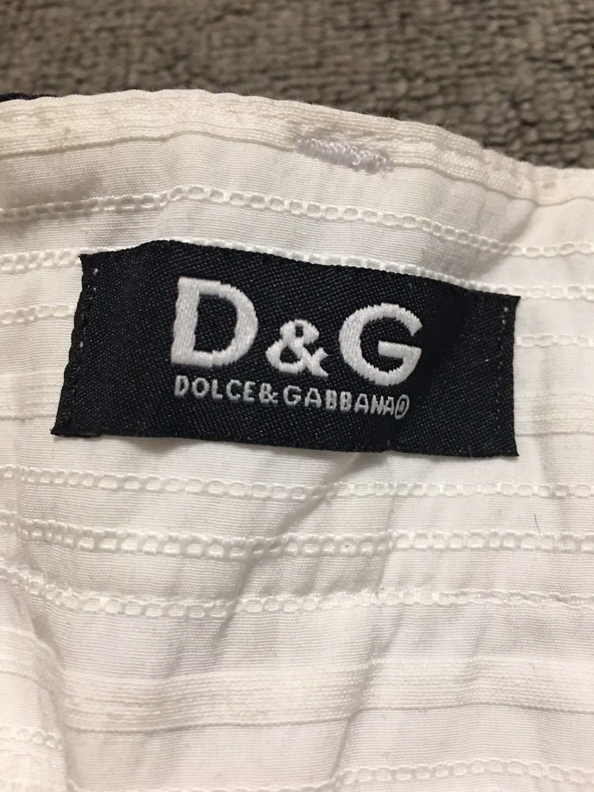 Dolce & Gabbana Dolce & Gabbana Vintage White Stripped Cotton Pants Size 31 Size 31" - 10 Thumbnail
