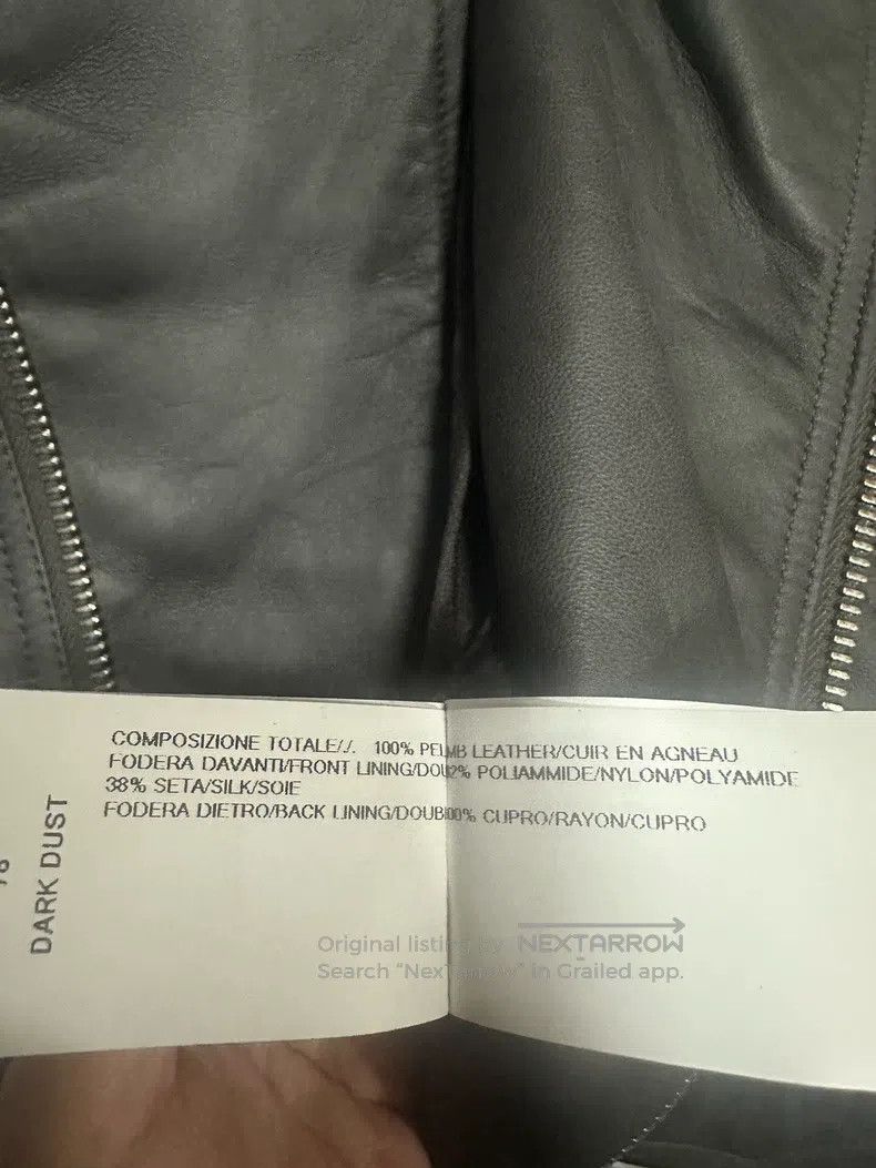 Rick Owens RICK OWENS Dark gray skin-friendly sheepskin slim-fit bike Size US XS / EU 42 / 0 - 5 Thumbnail