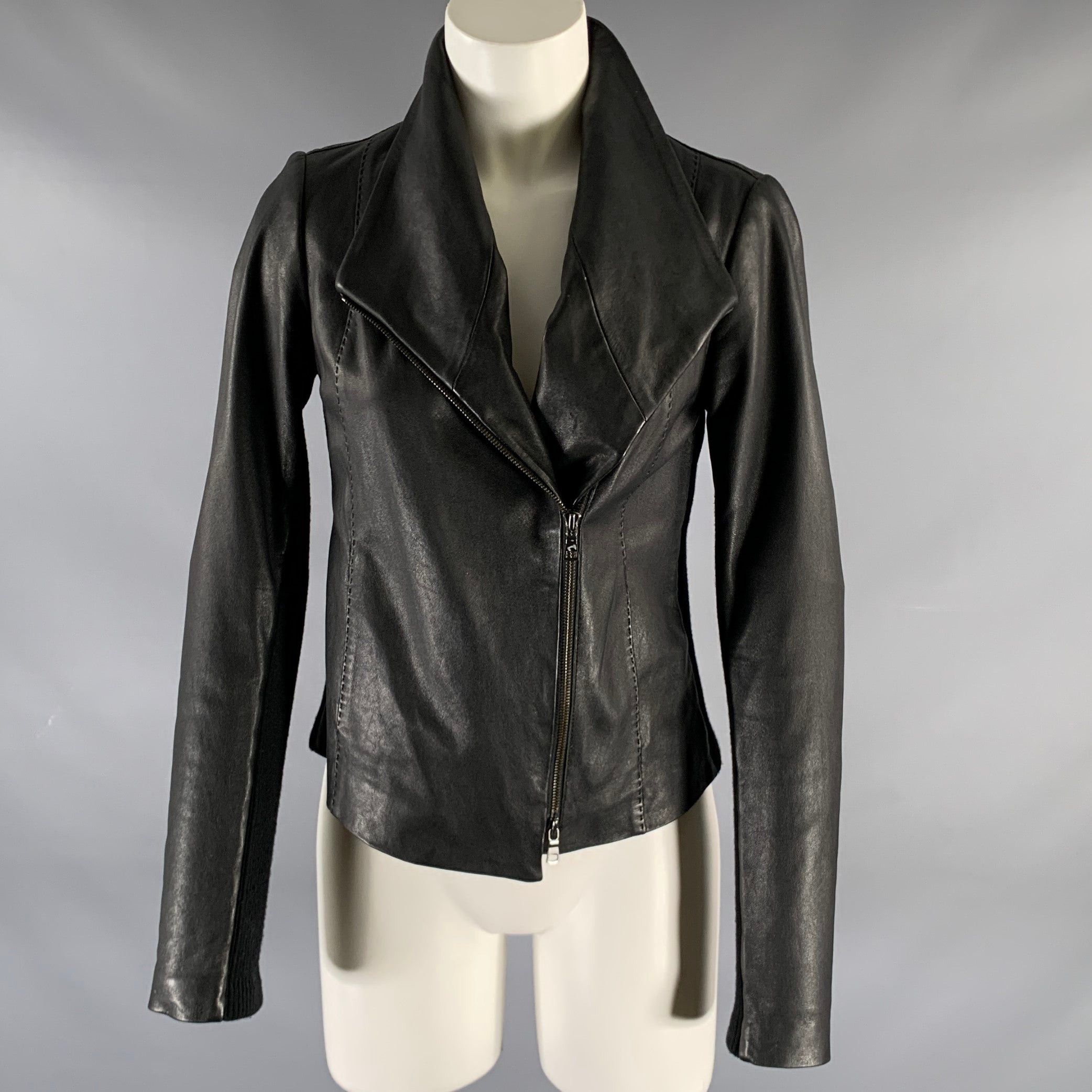 image of Vince Black Zip Up Jacket, Women's (Size Small)