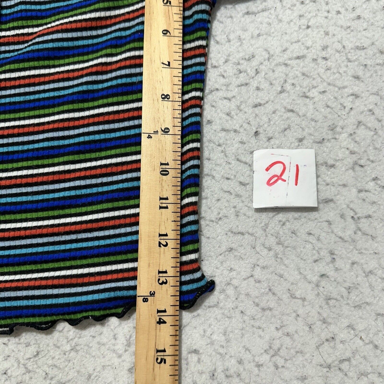 Other Ambiance Medium Crop Top Rainbow Striped TShirt Button Front Size M / US 6-8 / IT 42-44 - 8 Thumbnail