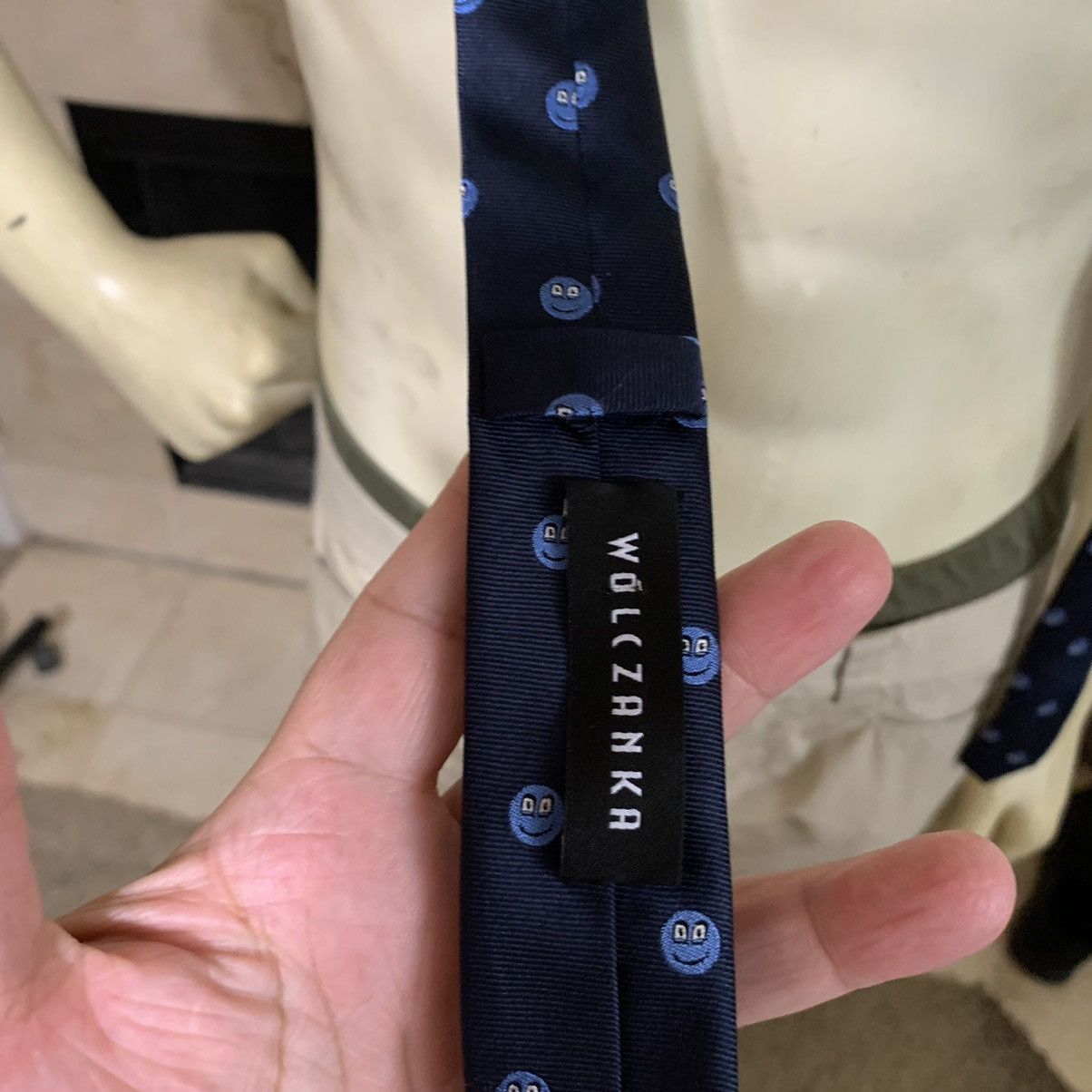Designer Wolczanka Smiley Faces super Skinny tie Size ONE SIZE - 5 Thumbnail