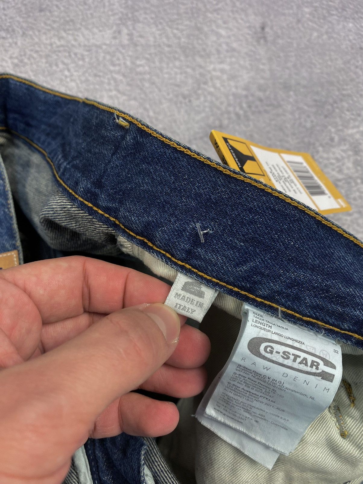 G-Star G-Star Raw Selvedge New Radar RE TP Tapered Fit Denim Jeans Size US 32 / EU 48 - 13 Thumbnail