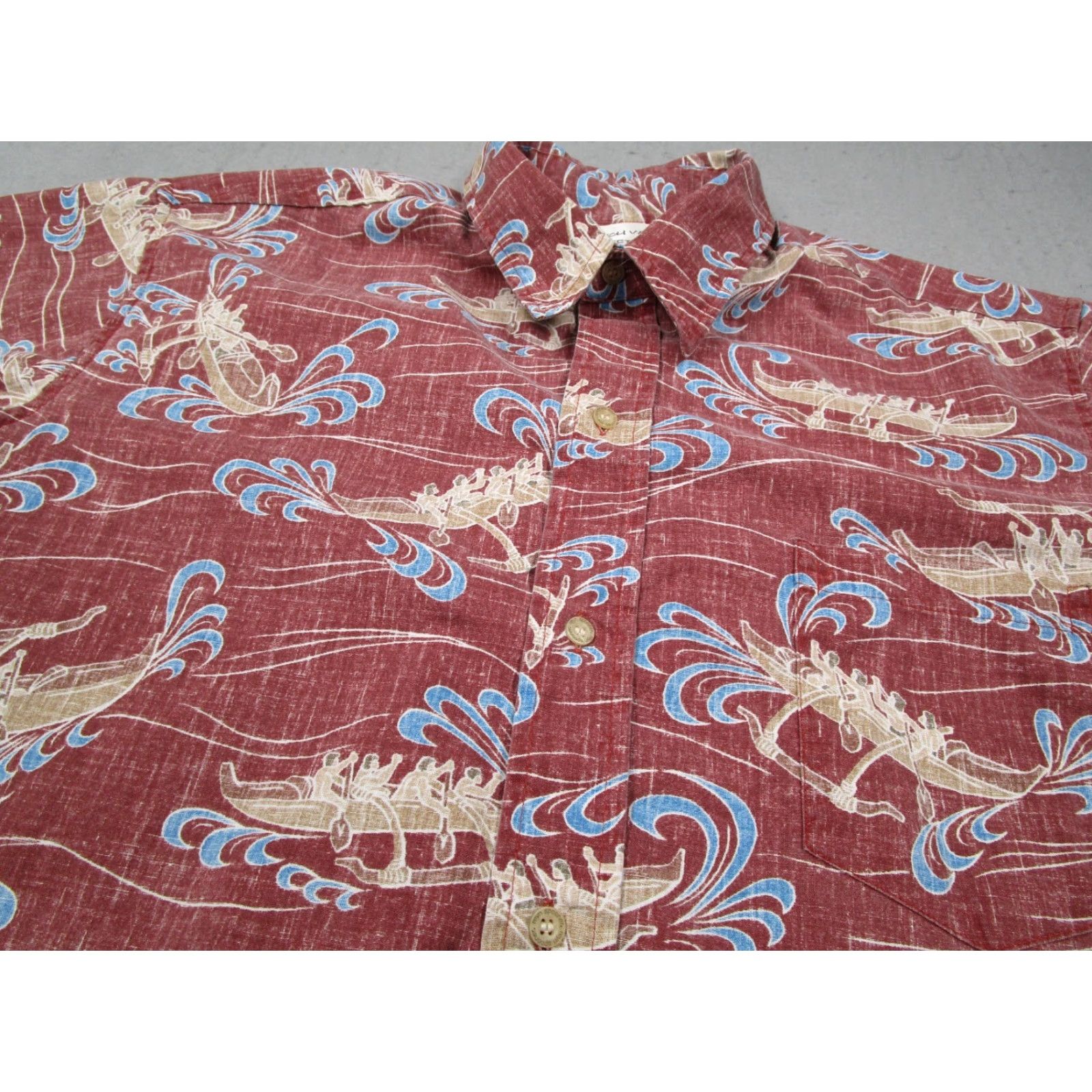 Reyn Spooner VINTAGE Reyn Spooner Shirt Men Large Red Boats Tiki Reverse Print Geometric Hawaiian Retro USA Size US L / EU 52-54 / 3 - 2 Thumbnail