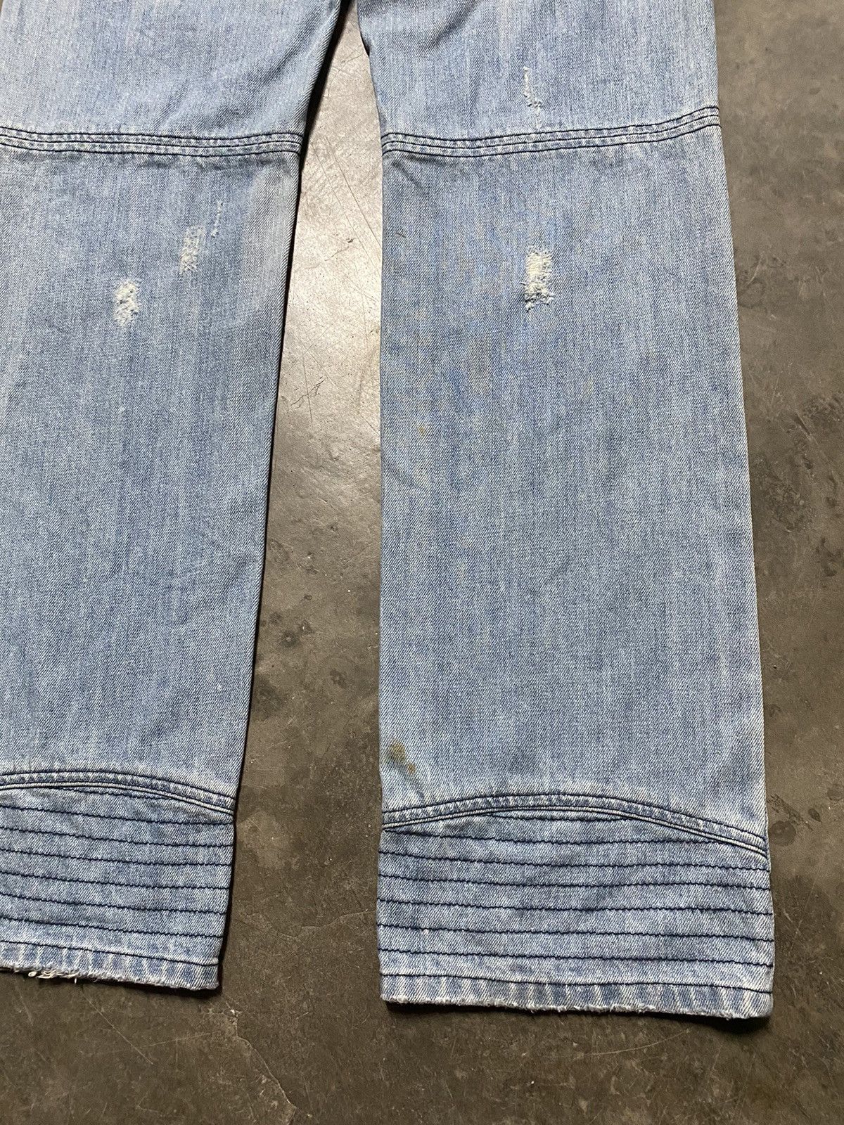 Jean Vintage Pratts Jeans Distressed Wash Blue @act232 Size US 31 - 3 Thumbnail