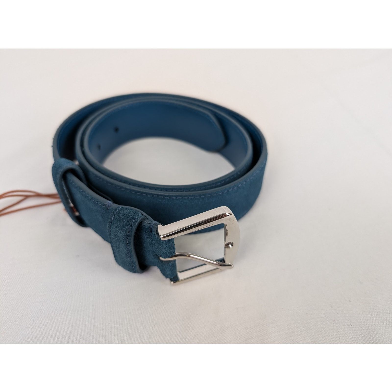 Loro Piana o1rshd1 Size: 80 / Men's 100% Suede Calf Split Belt in Green Size 32 - 15 Thumbnail