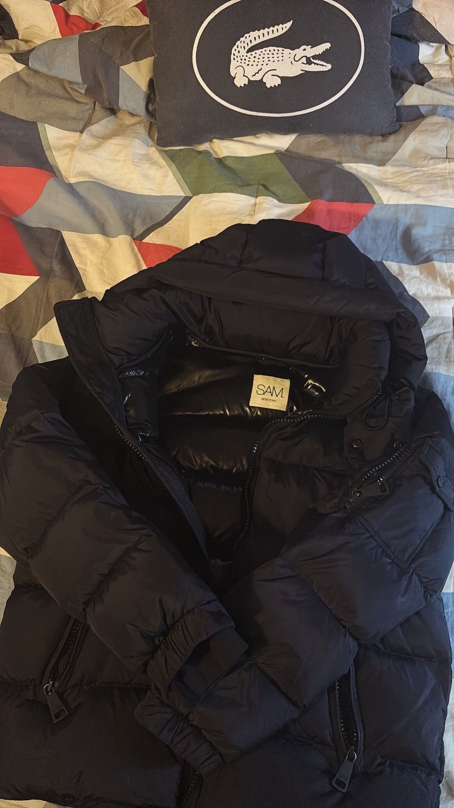 SAM. Mens Glacier Navy Blue Down Puffer Sams Jacket Size US M / EU 48-50 / 2 - 2 Thumbnail