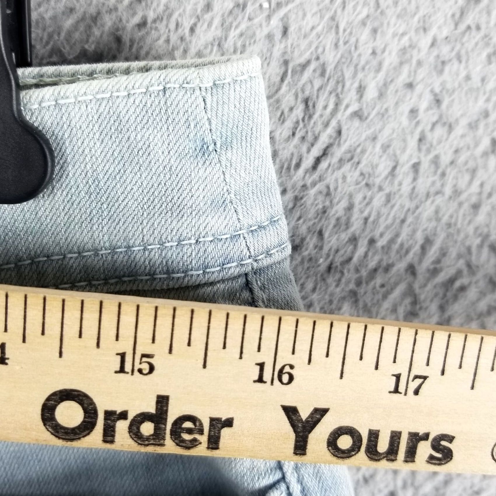 Vintage Chicos Jeggings Crop Jeans Woman 30X26 Floral Lace Pocket Teal Blue Denim Size 30" / US 8 / IT 44 - 6 Thumbnail