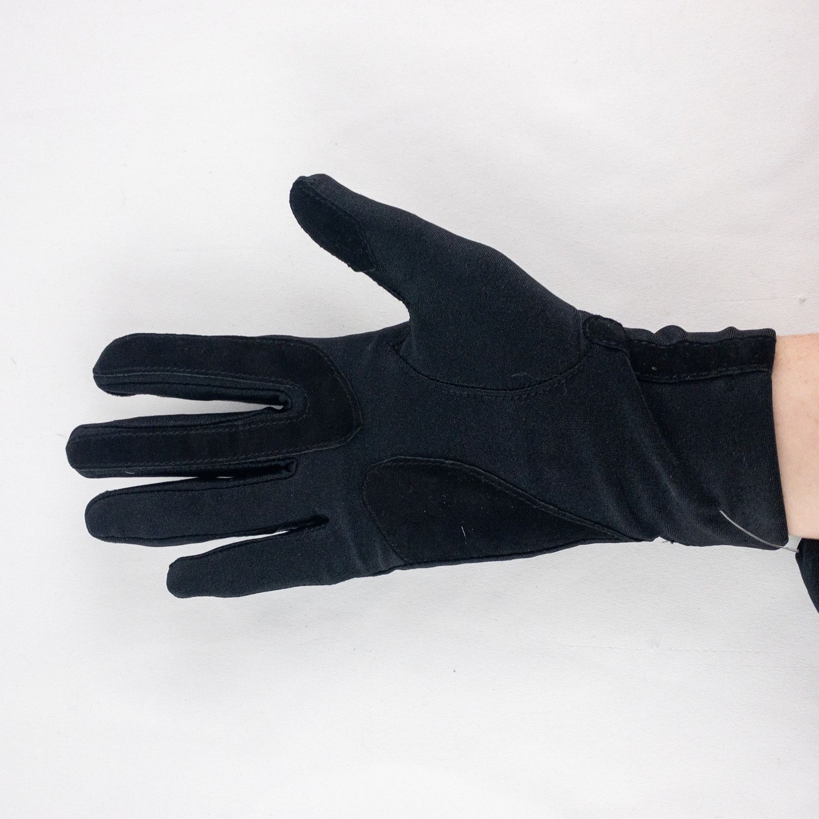 Other Totes Black Leather Patch Nylon Gloves Womens Small 6 Size ONE SIZE - 1 Thumbnail
