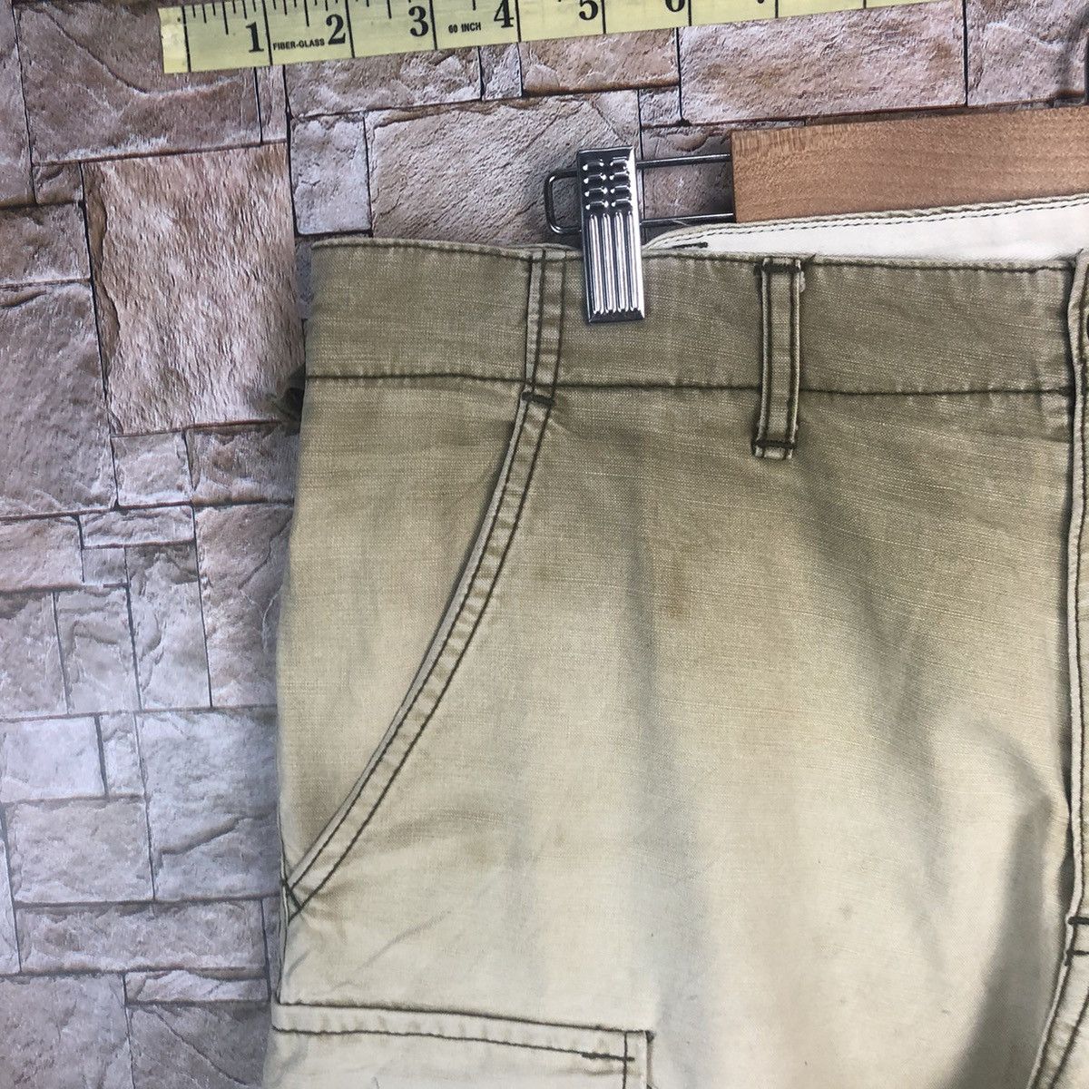 Japanese Brand Quadro Green Cargo Multipocket Pants #A359 Size US 33 - 8 Thumbnail